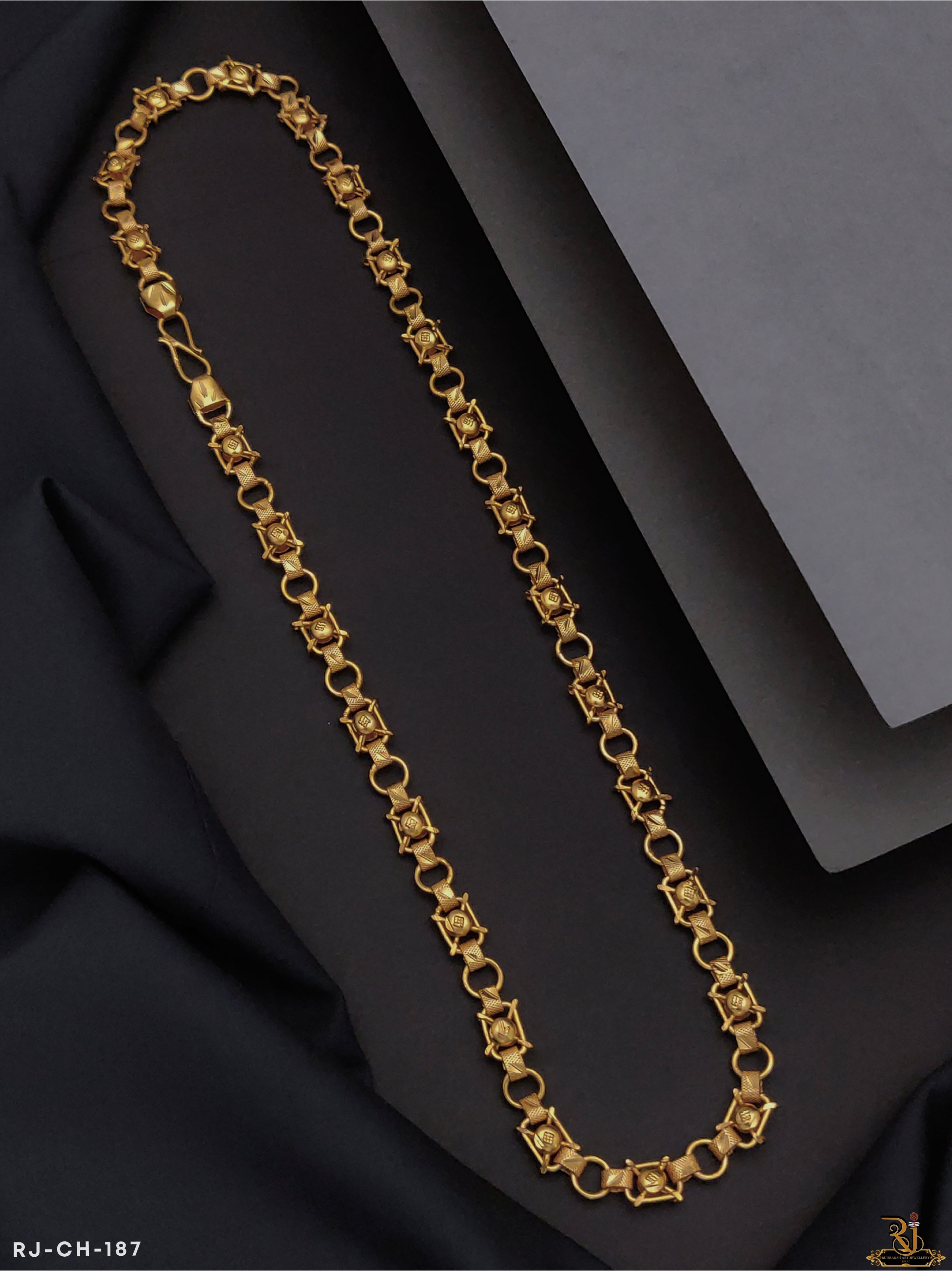 Graceful Modern Micro CNC Gold Chain CH-156 – Rudraksh Art Jewellery