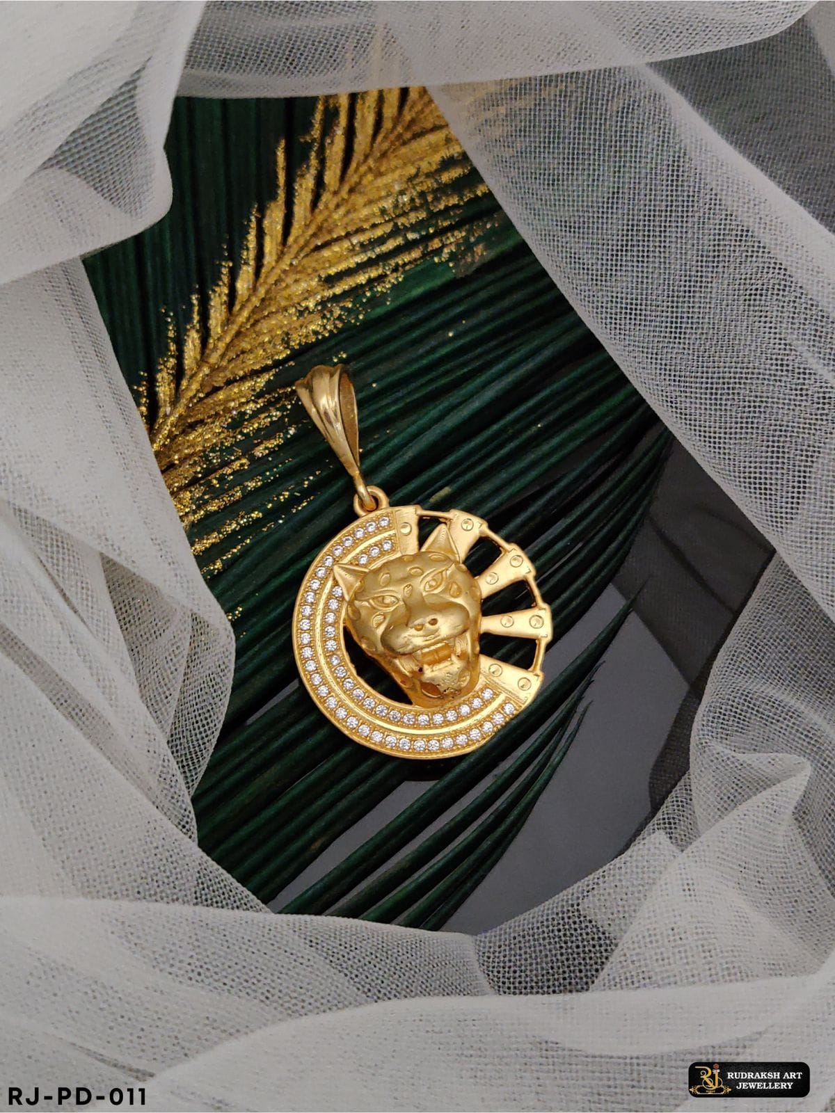 Superior Diamond Lion Pendant-01 for Men PD-011 - Main Image