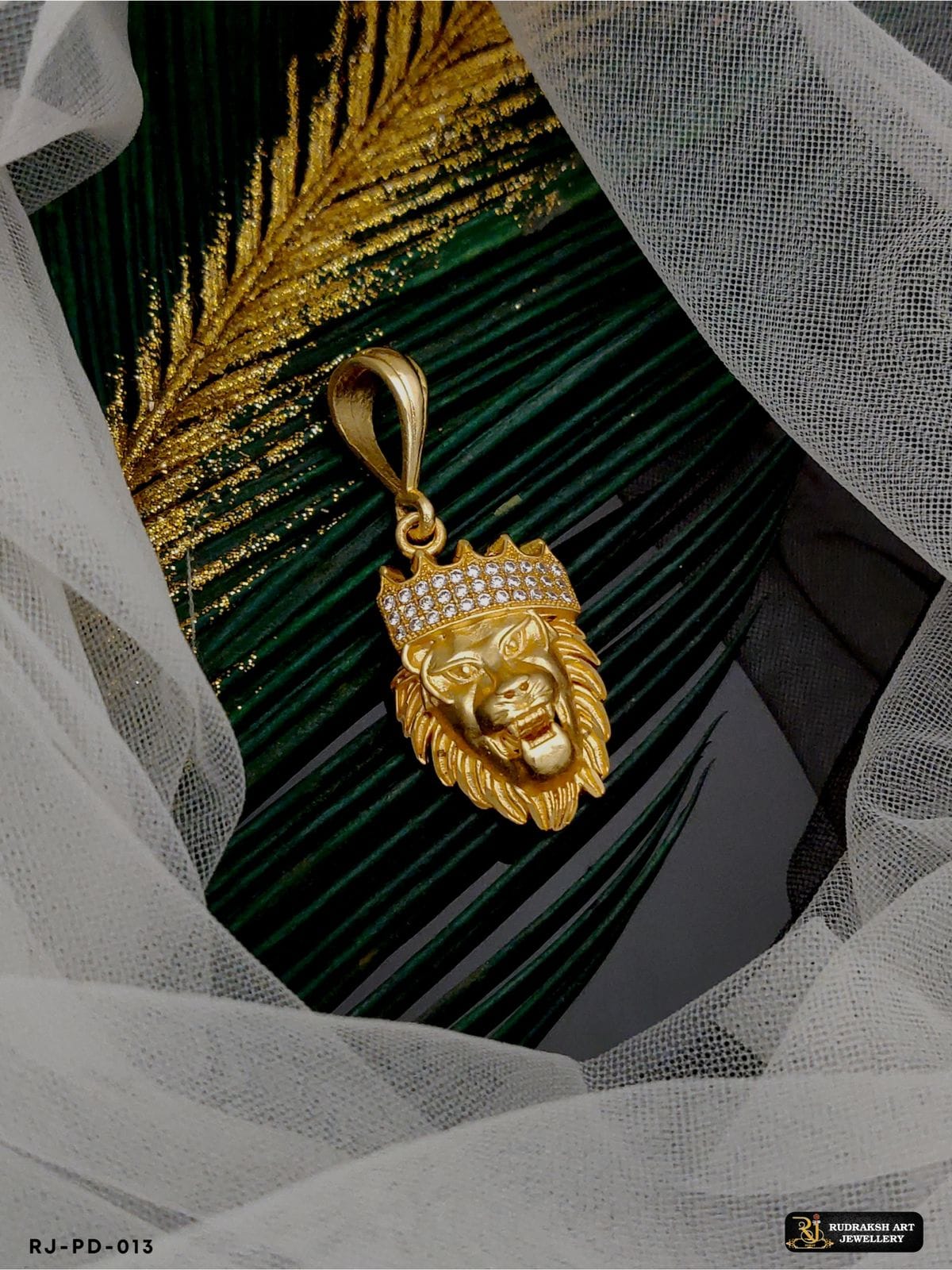 Superior Diamond Lion Pendant-02 for Men PD -0131