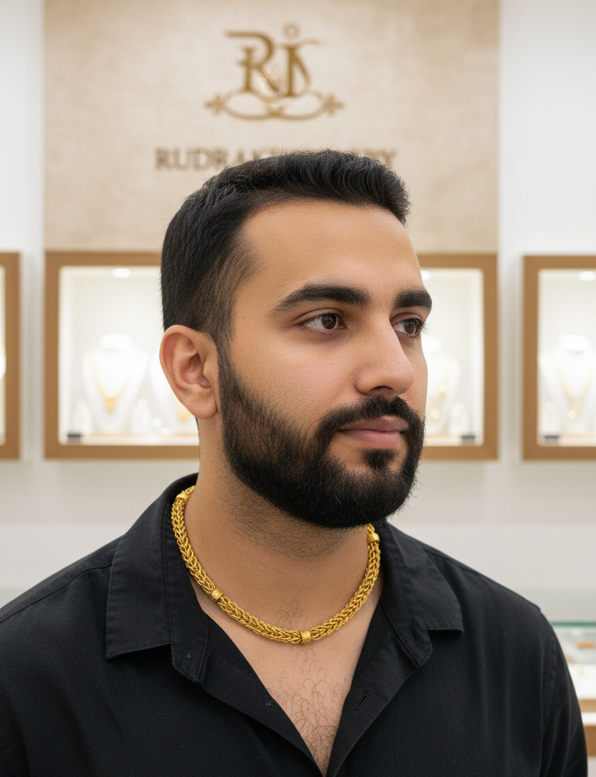 Classical Design Bahubali Round Kadi Chain For Men- RJ-CH-023