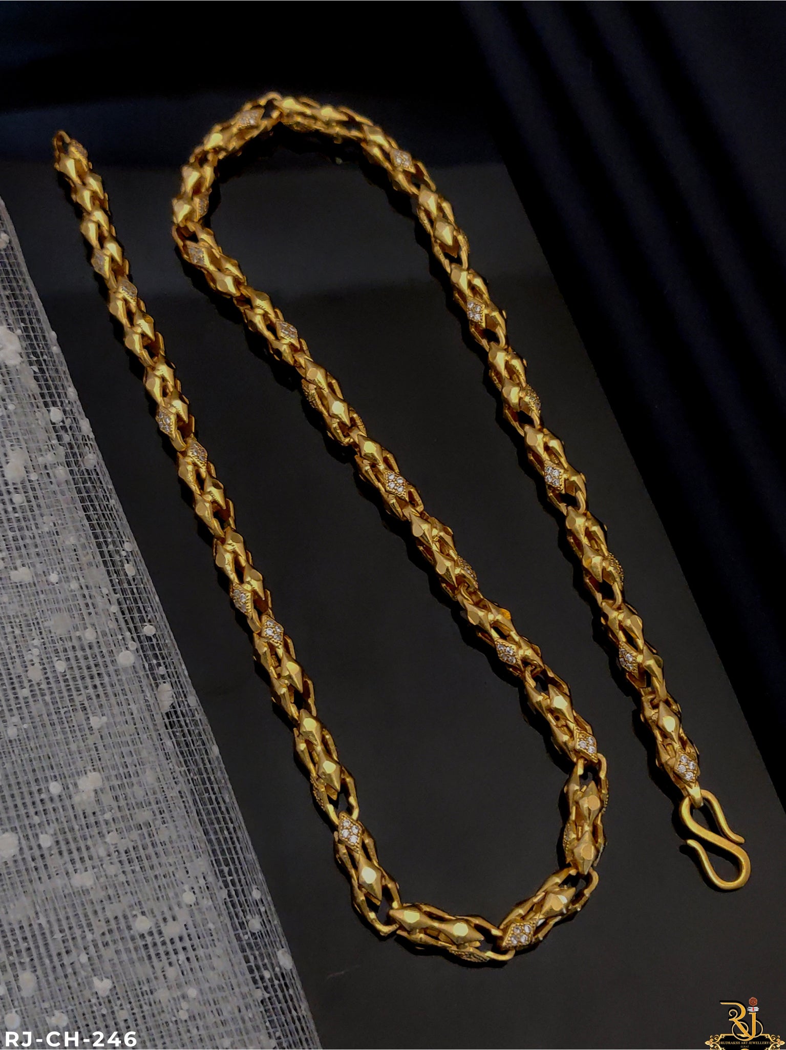 Highfinish Men’s Fashion Diamond kajukatri Chain CH-246