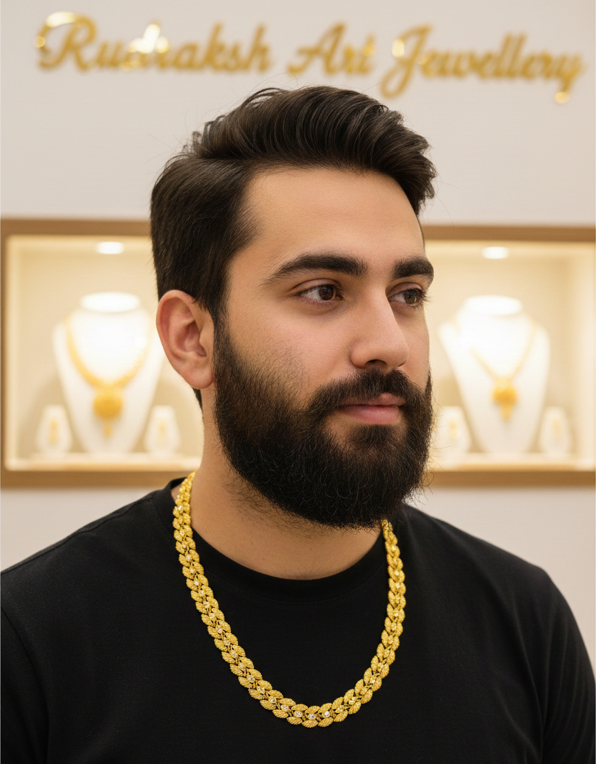 Claasical Pokal Men’s Style Design Gold Pleted Chain CH-048
