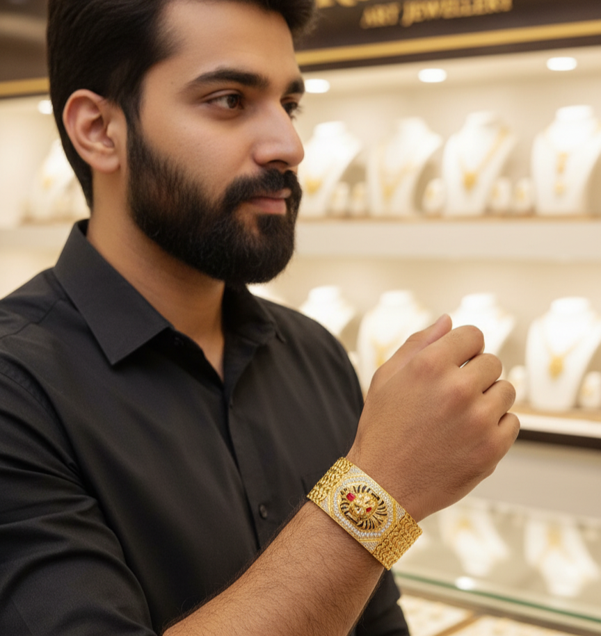 Dangerous Lion Diamond Bracelet BR-085
