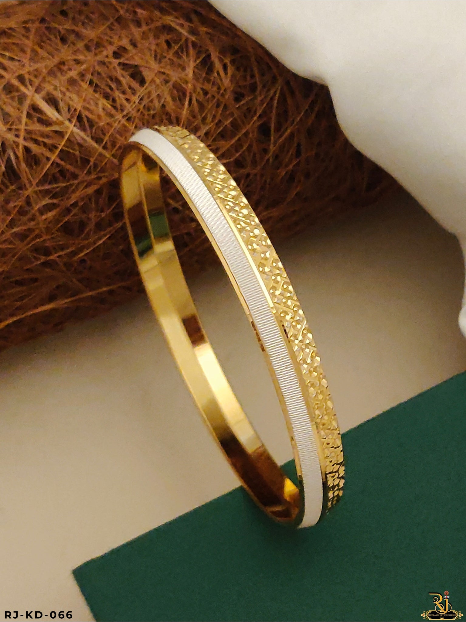 Luxurious Dual Tone CNC Kada for Men's-KD-066
