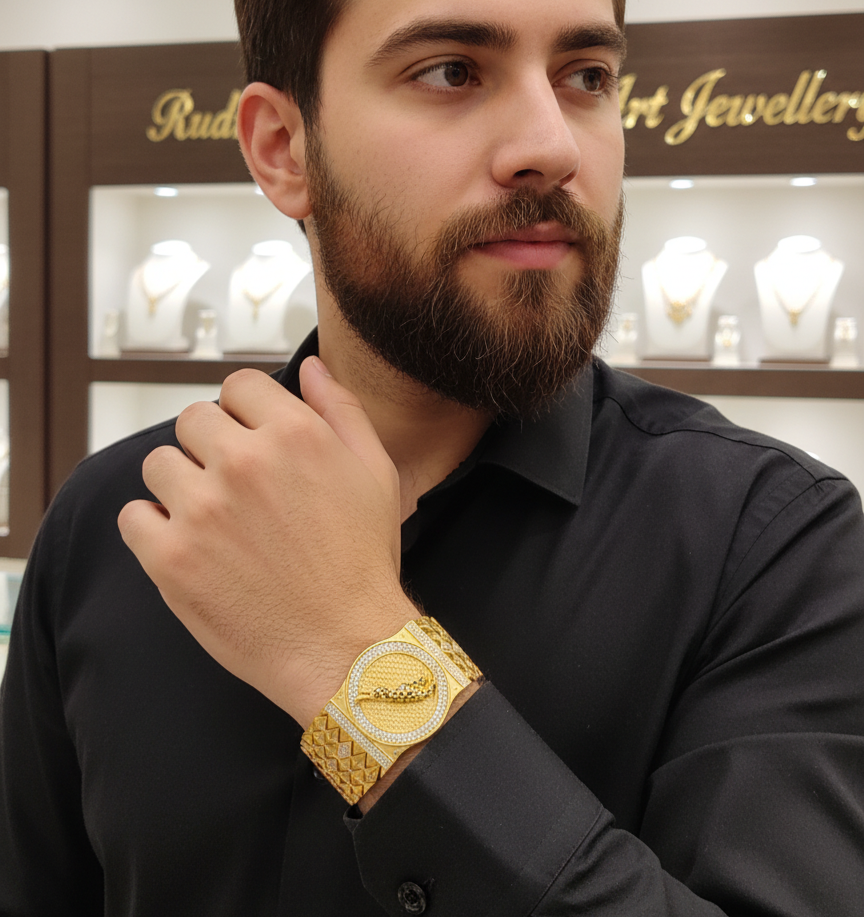 Dacing Look Jaguar Diamond Bracelet Men's Fashion BR-110