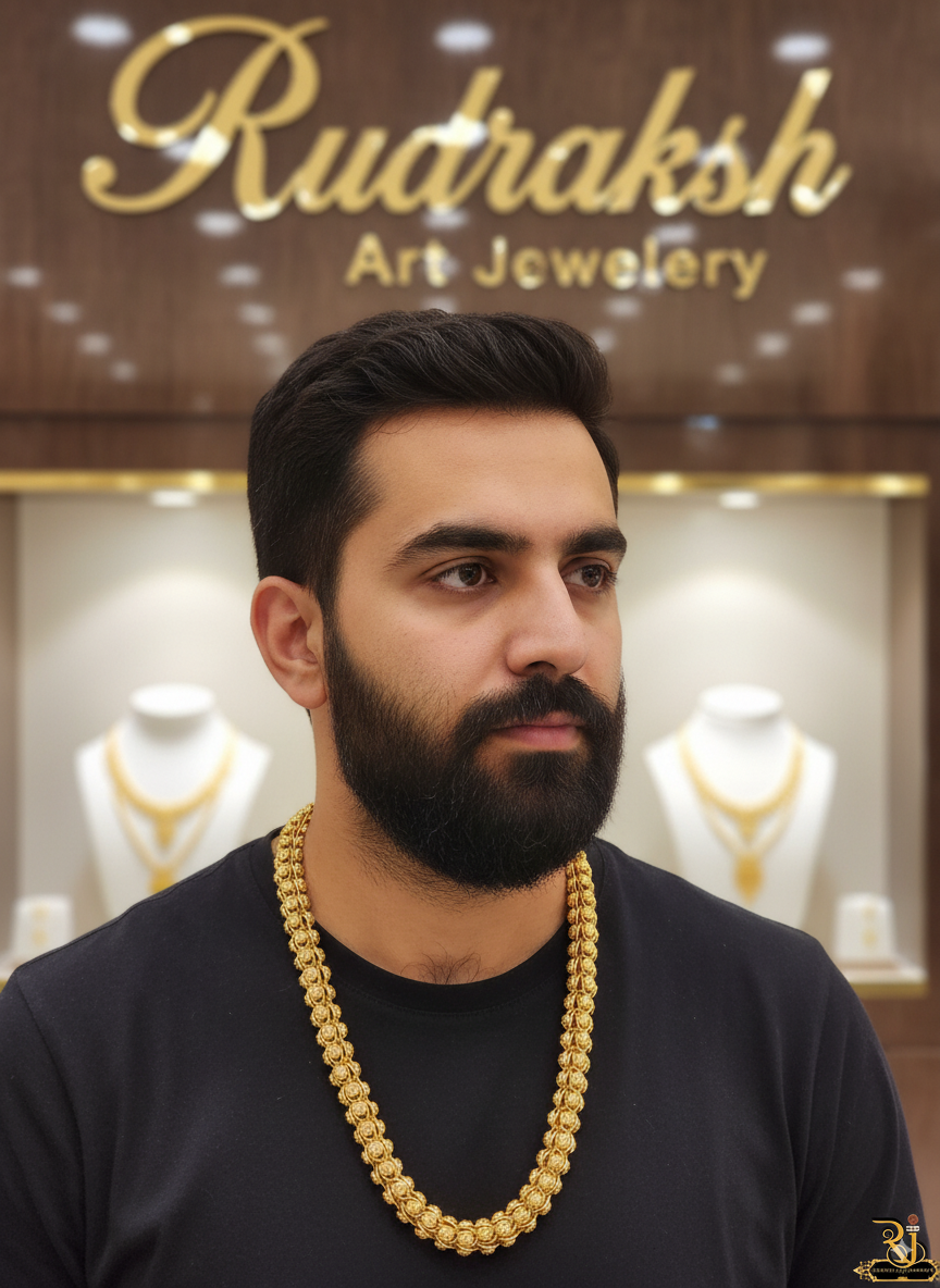 Royal Gleam Gold-Plated shinning Chain for men-CH-274