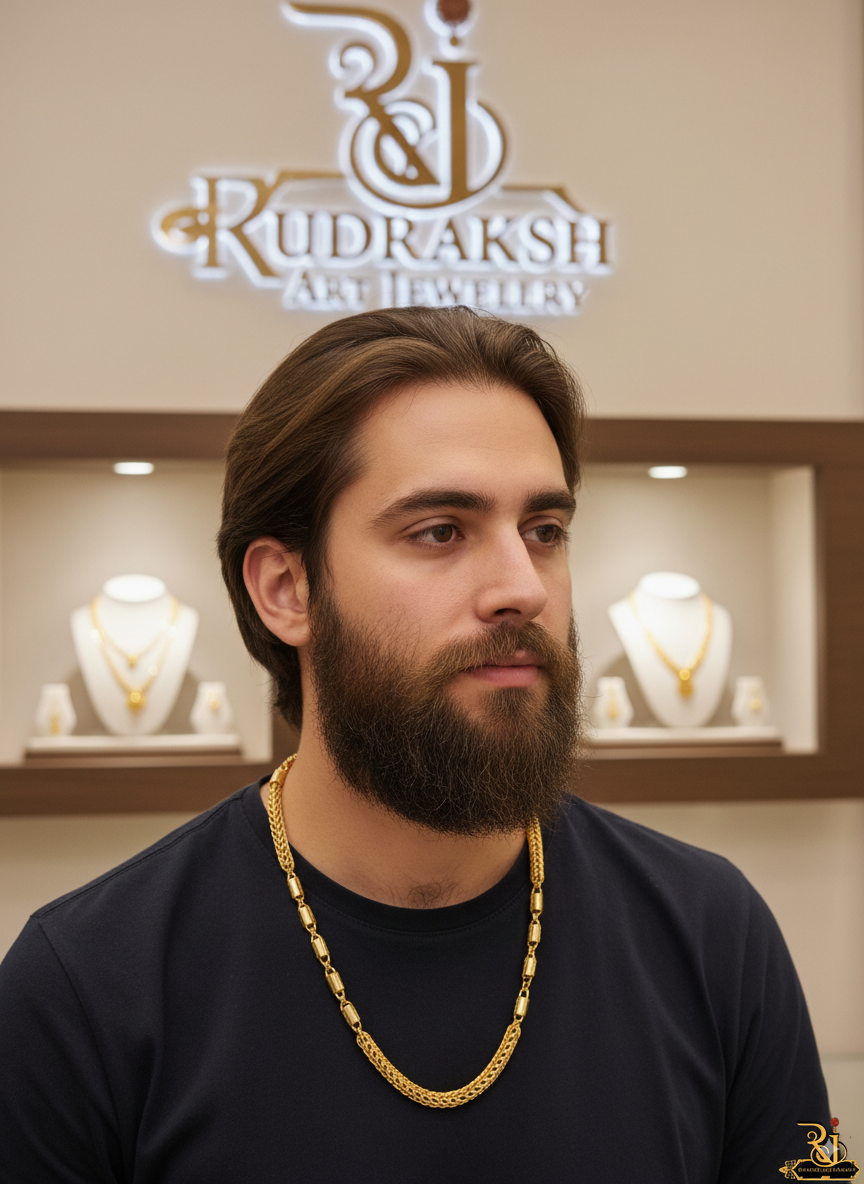 Golden Grace and Luxurious Gold Plated Kadi Chain for Men's-CH-287