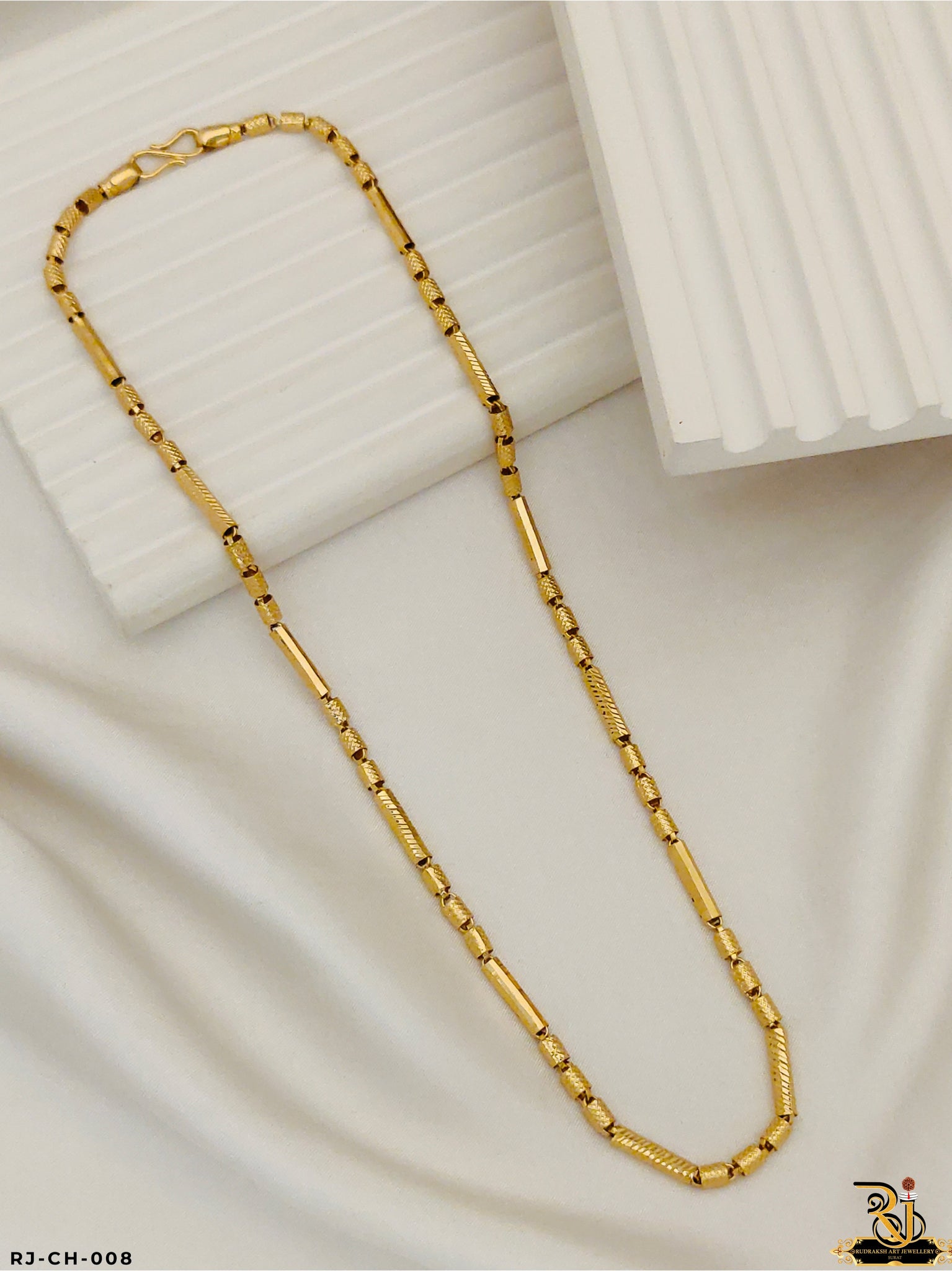 Exclusive Gold Pipe Chain for Men CH-008