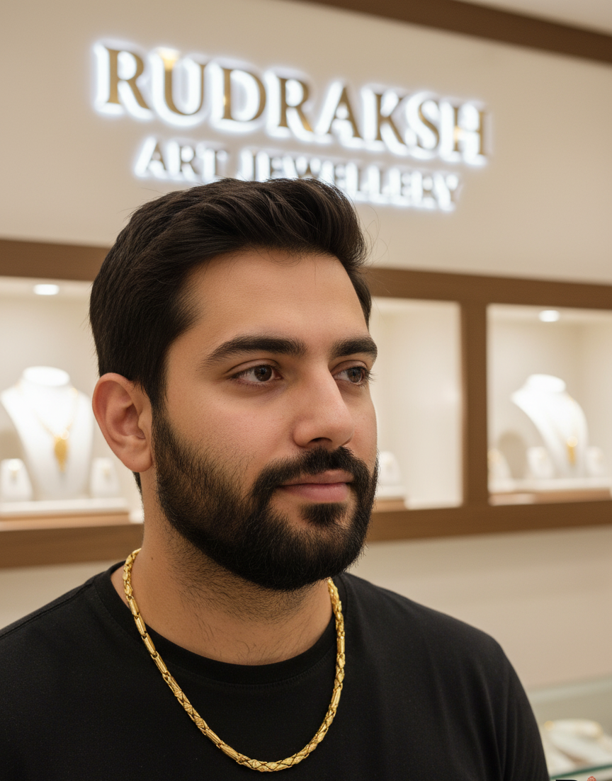 Imperial Elegant Kajukatri Gold Plated Chain For Men's-CH-295