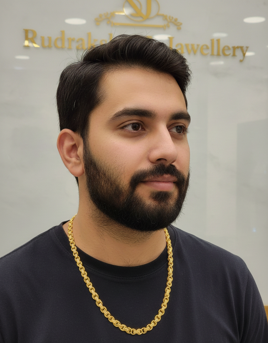Elite Superior Kadi Design Gold Plated Chain For Men's-CH-296