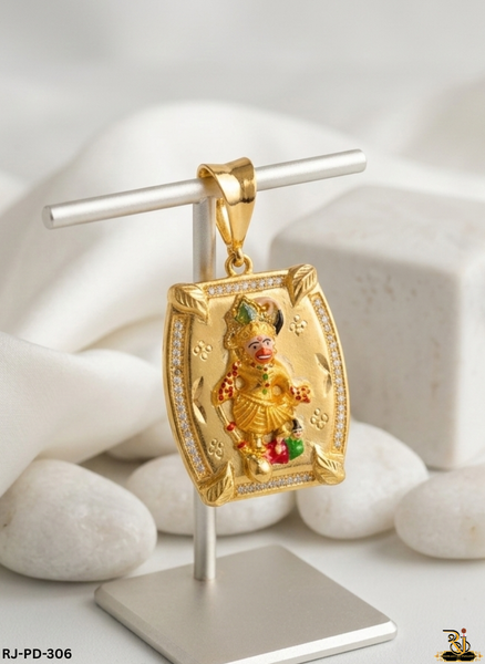 Royal Shine Kasht Bhanjan Dev Gold Plated Pendant For Men-PD-306