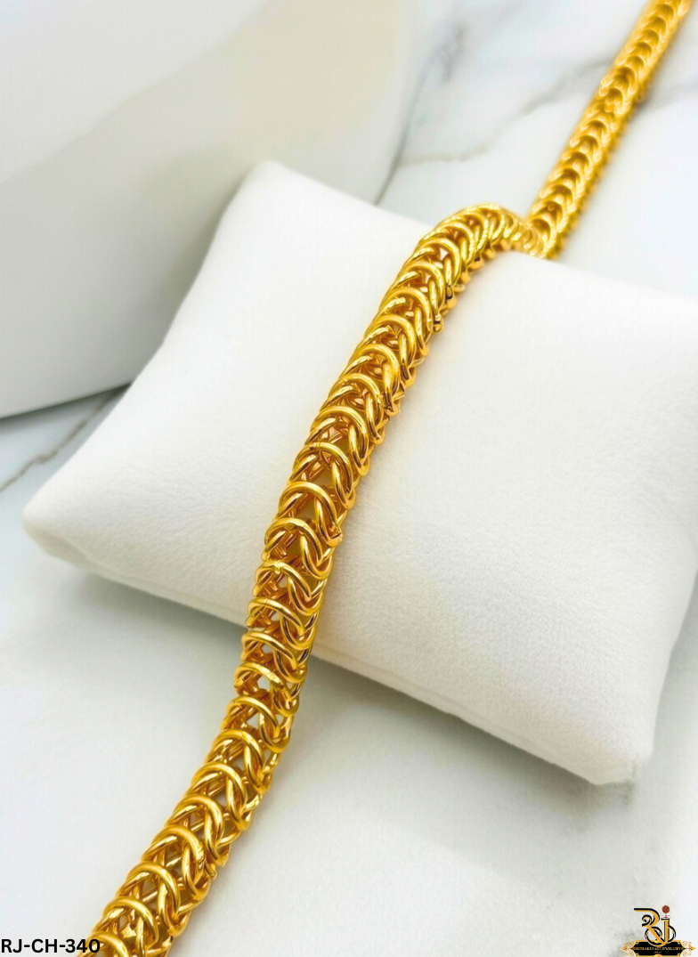 Kadi Design Luxurious Look Kadi Design Gold Plated Chain For Men's-CH-340 ...