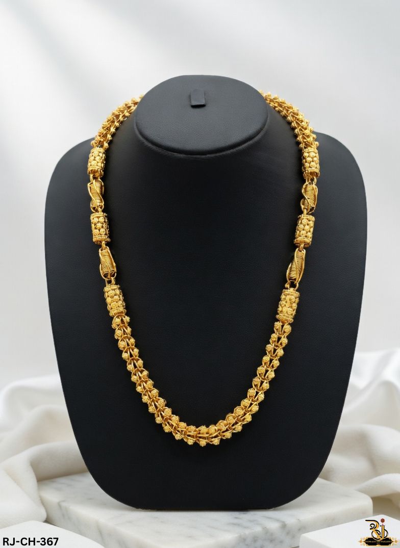 Royal Shine Flower Design Pipe With Spring Pattern Gold Plated Chain F ...
