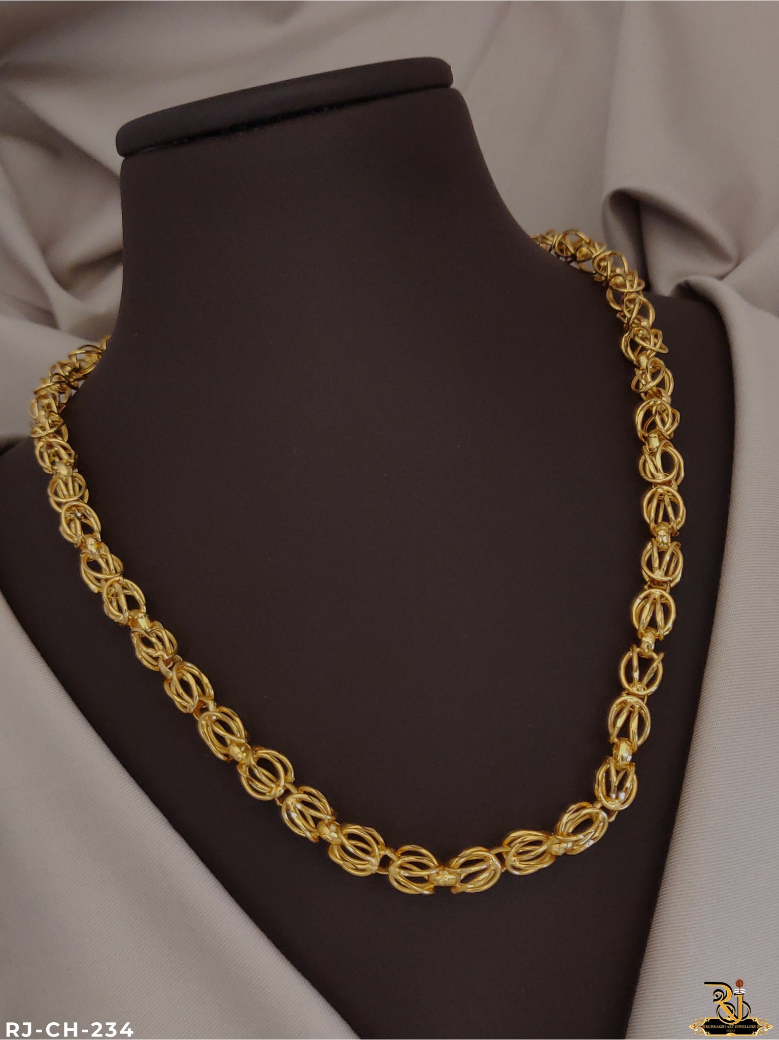 Superior Design Gold Pleted round design Chain CH-234