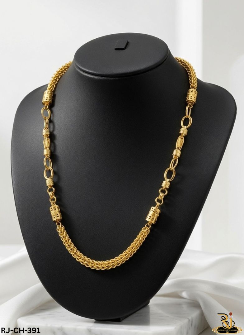 Vintage Look Kadi With Pipe Interlinked Fabulous Design Gold Plated Ch ...