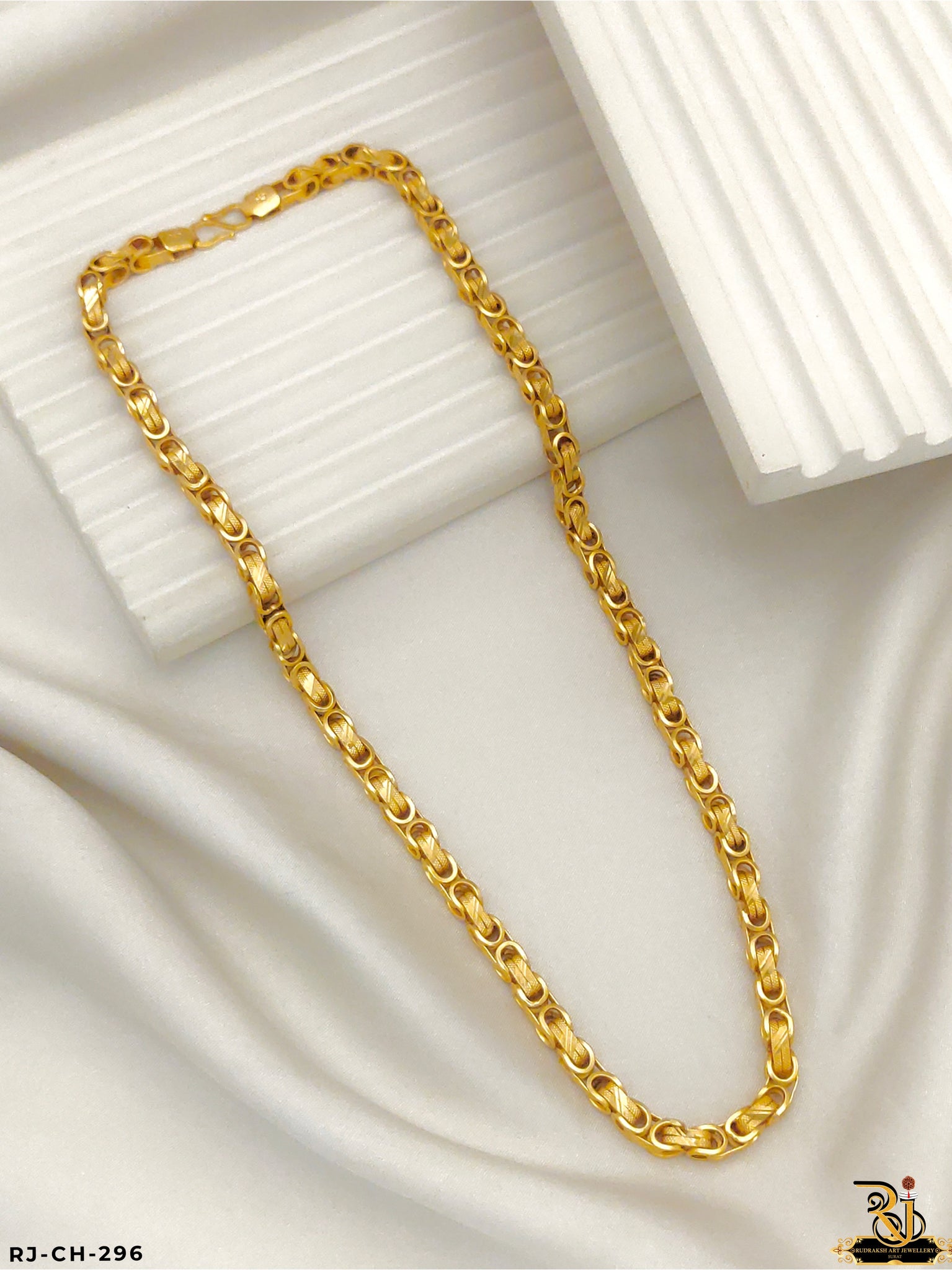 Elite Superior Kadi Design Gold Plated Chain For Men's-CH-296