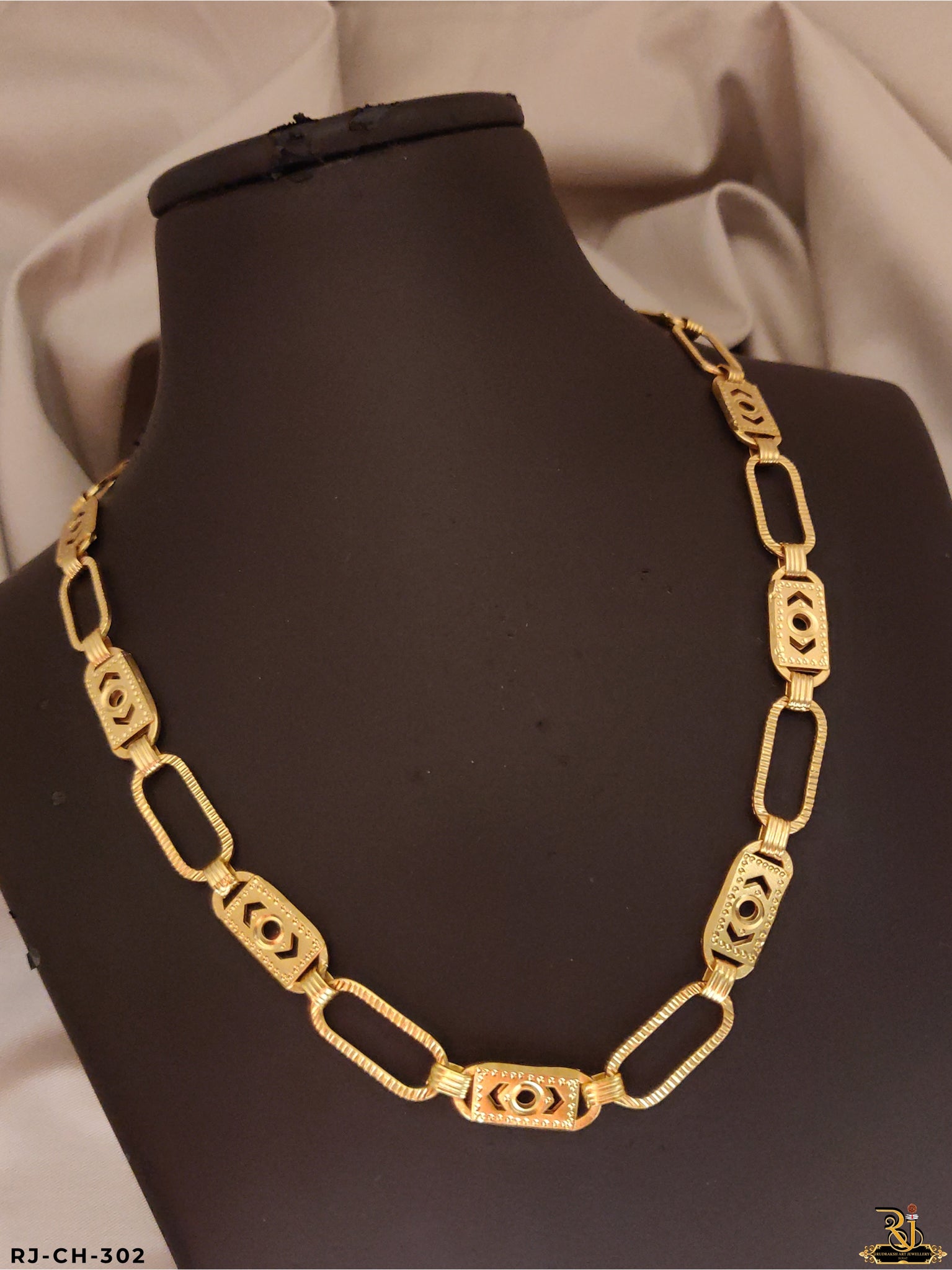 Infinite Shine CNC Gold Plated Chain For Men's-CH-302