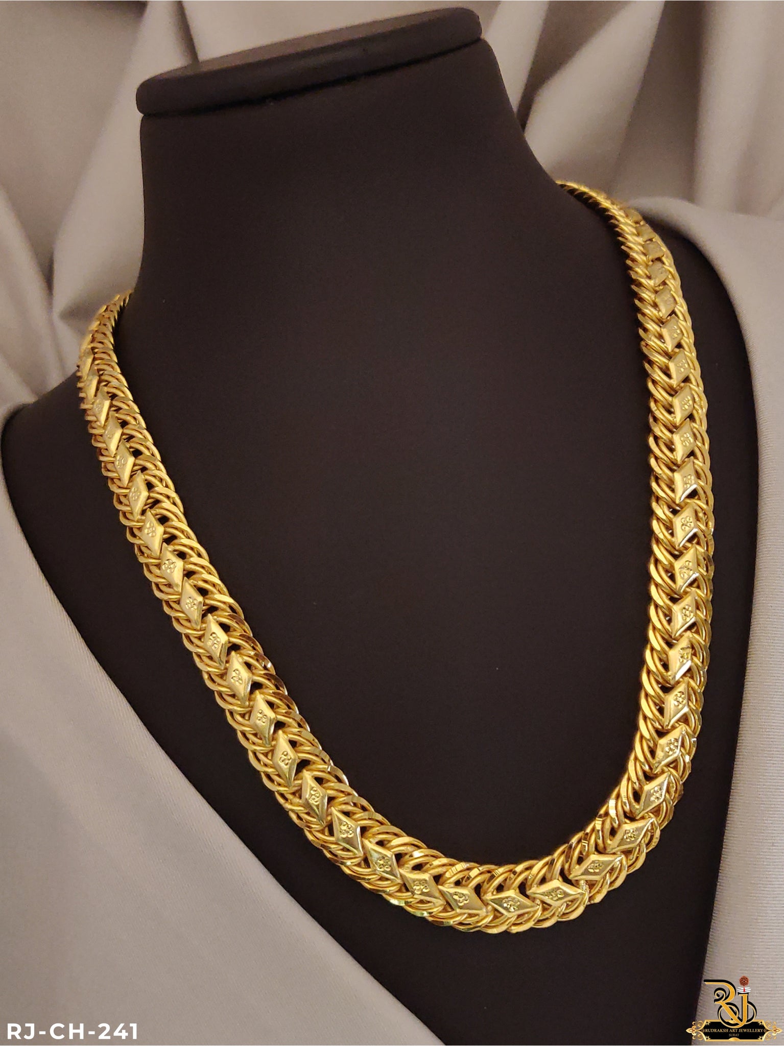 Superior Qulity Of Men’s Fashion Design Kajukatri With Kadi Design Gold Pleted Chain CH-241