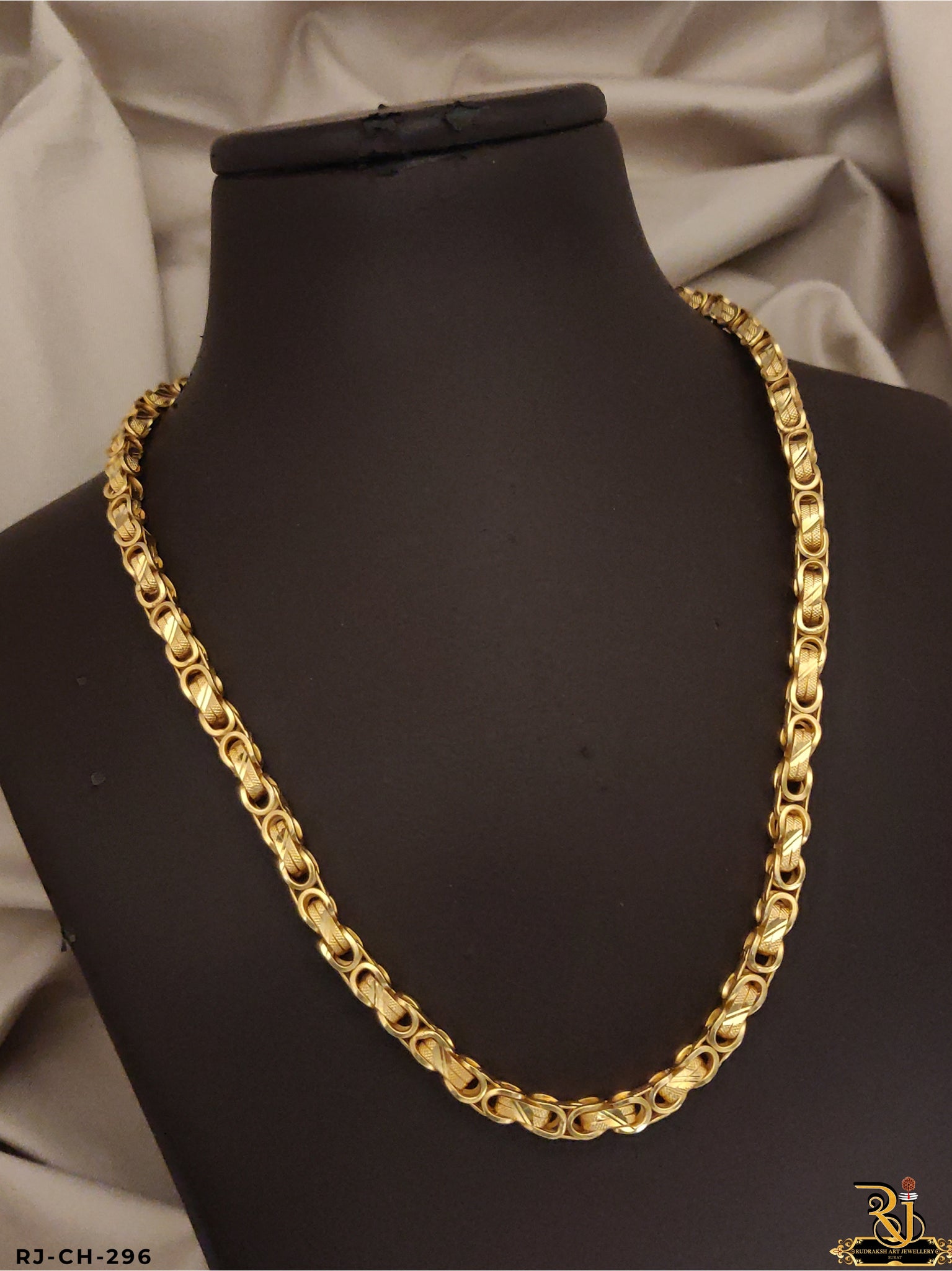 Elite Superior Kadi Design Gold Plated Chain For Men's-CH-296