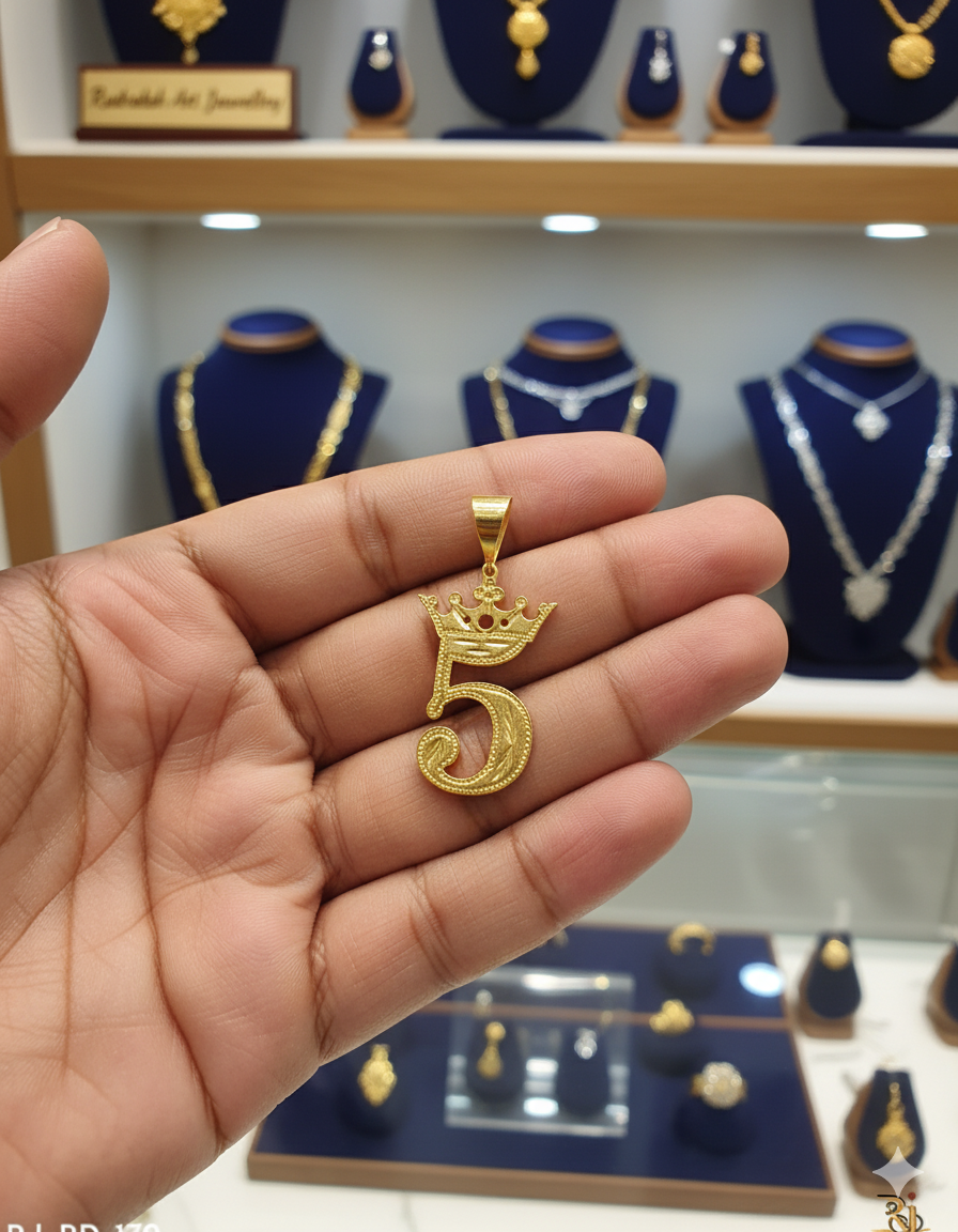 5 Number Logo Men’s Fashion Design Pendant PD-179