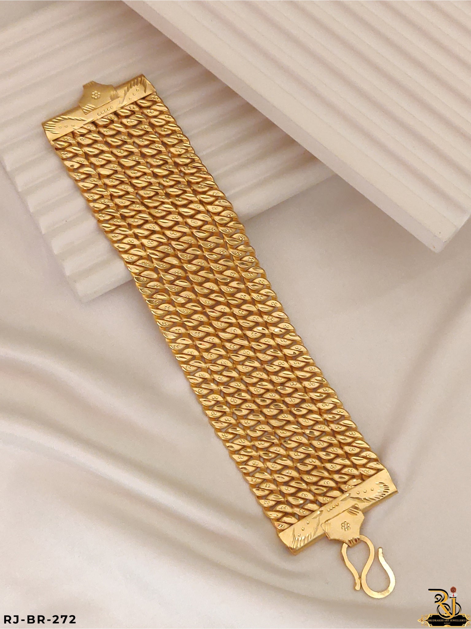 Rajwadi 5 line Pokal Bracelet For Men's-BR-272