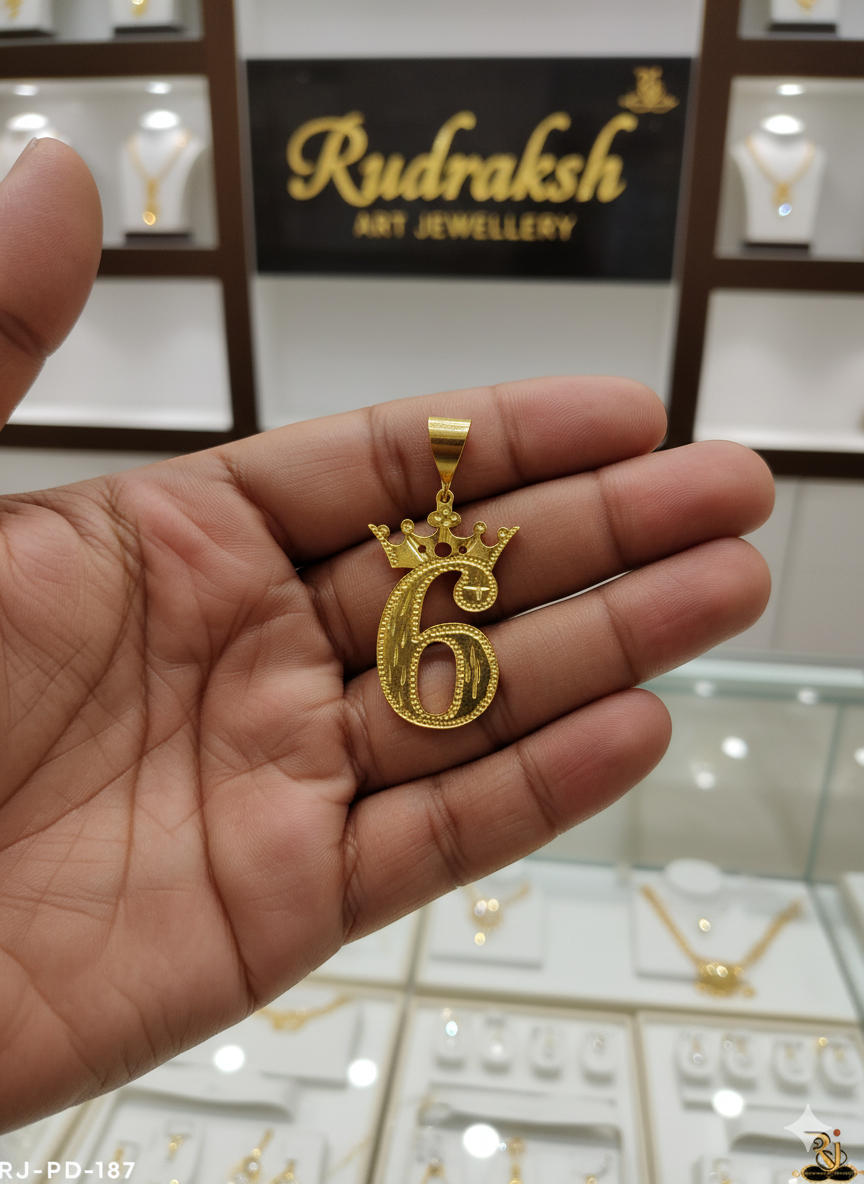 Six Number Logo Men’s Fashion New Looking Pendant PD-183