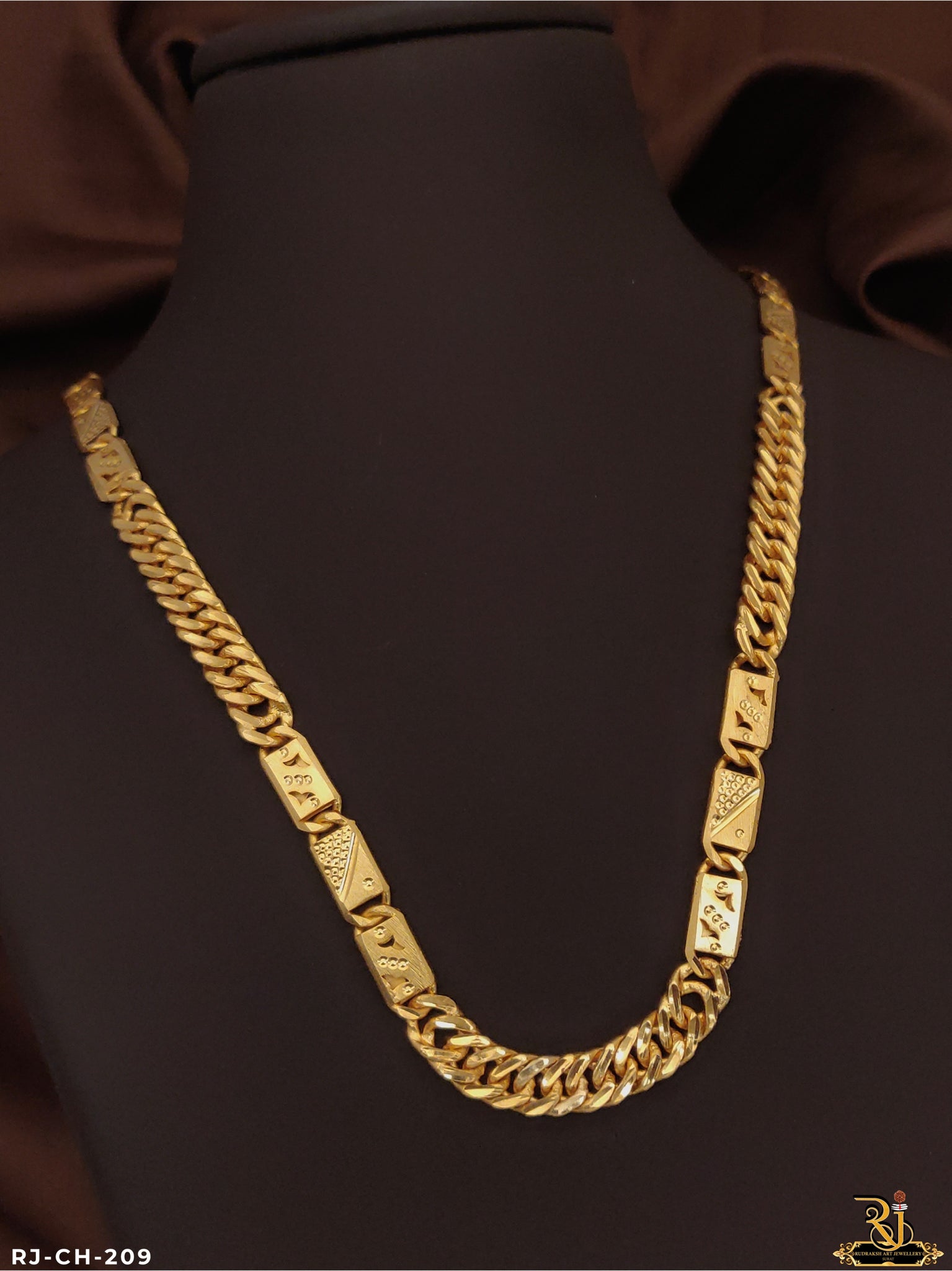 Exclusive Orignal Gold Design Dual face Men’s FashionChain CH-209