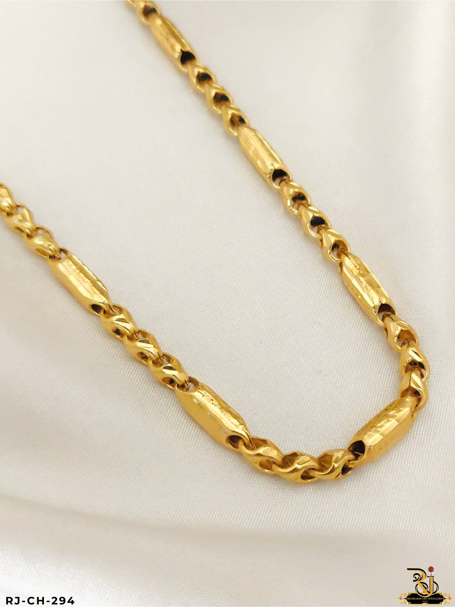 Prestige Royale Gold Plated Hollow Chain For Men's-CH-294