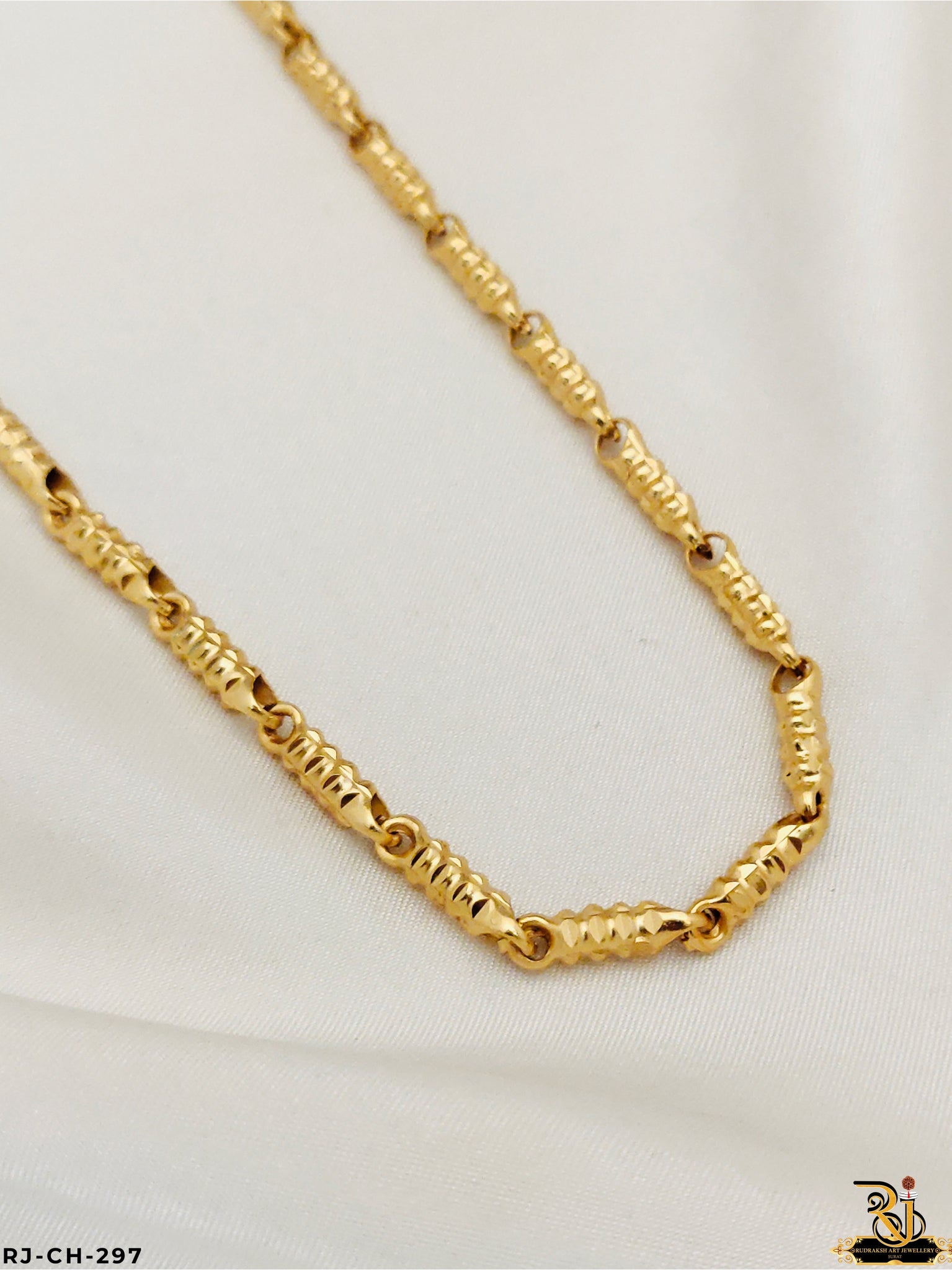 Majestic Hollow Gold Plated Chain For Men's-CH-297