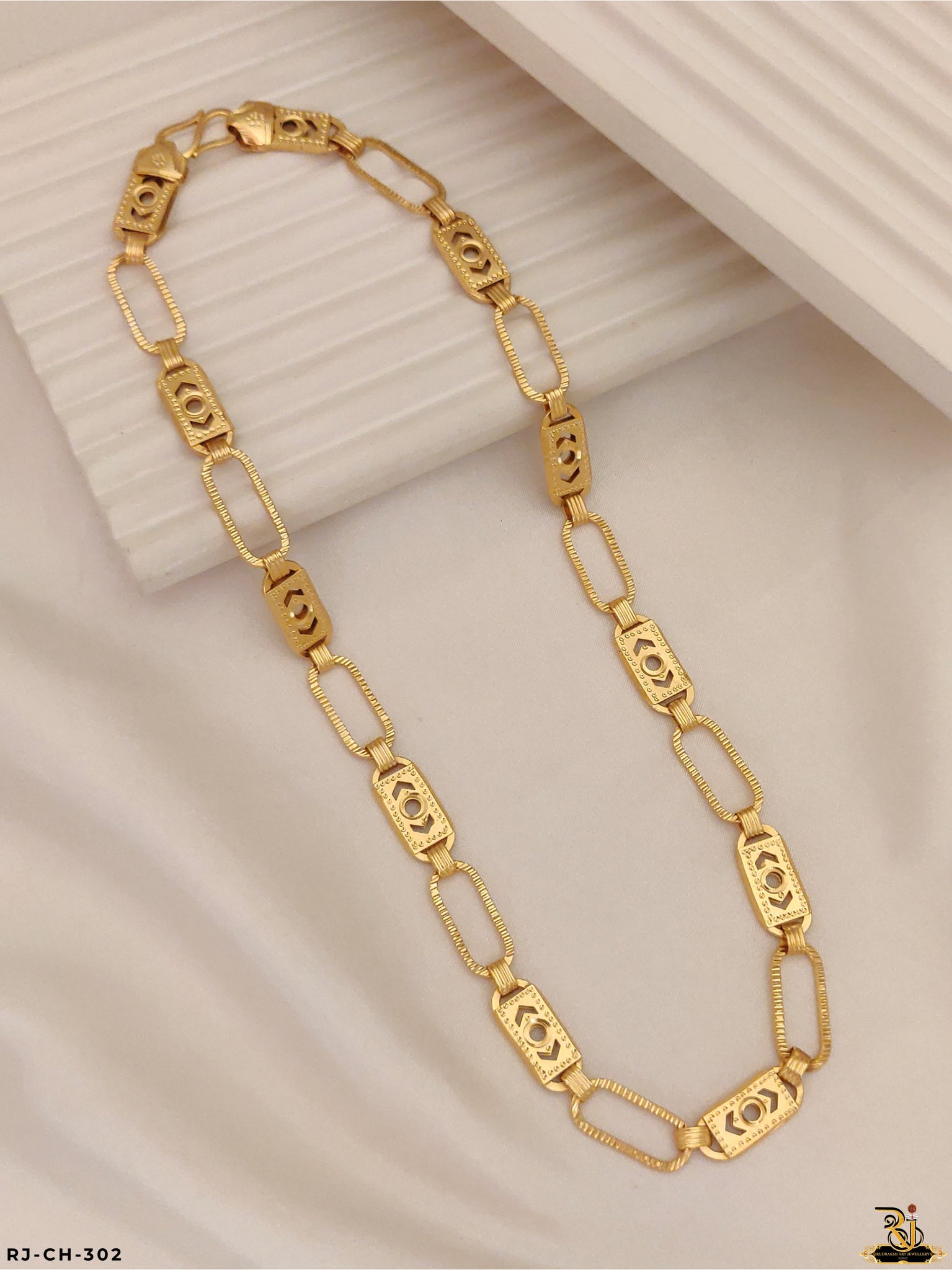 Infinite Shine CNC Gold Plated Chain For Men's-CH-302