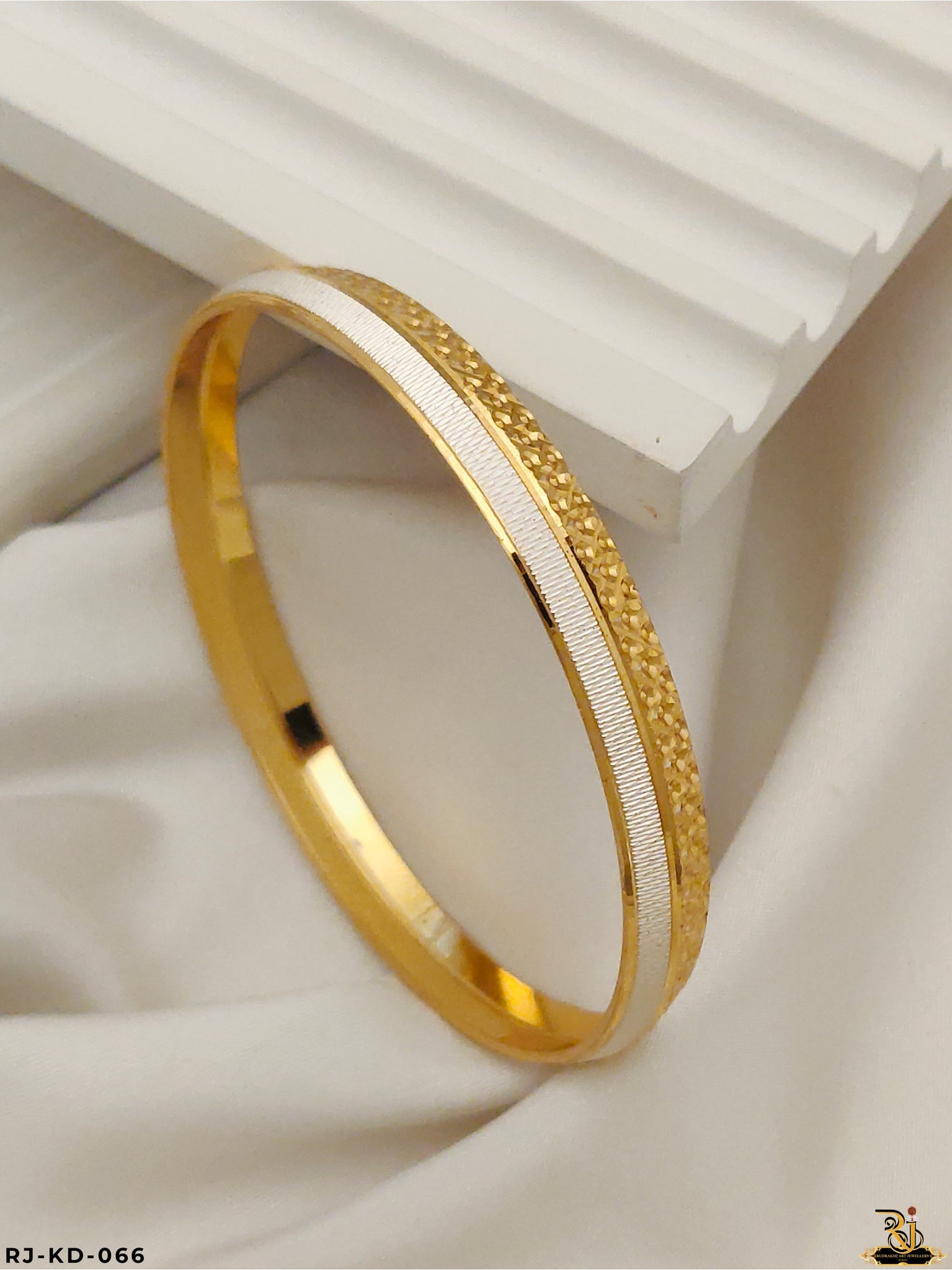 Luxurious Dual Tone CNC Kada for Men's-KD-066