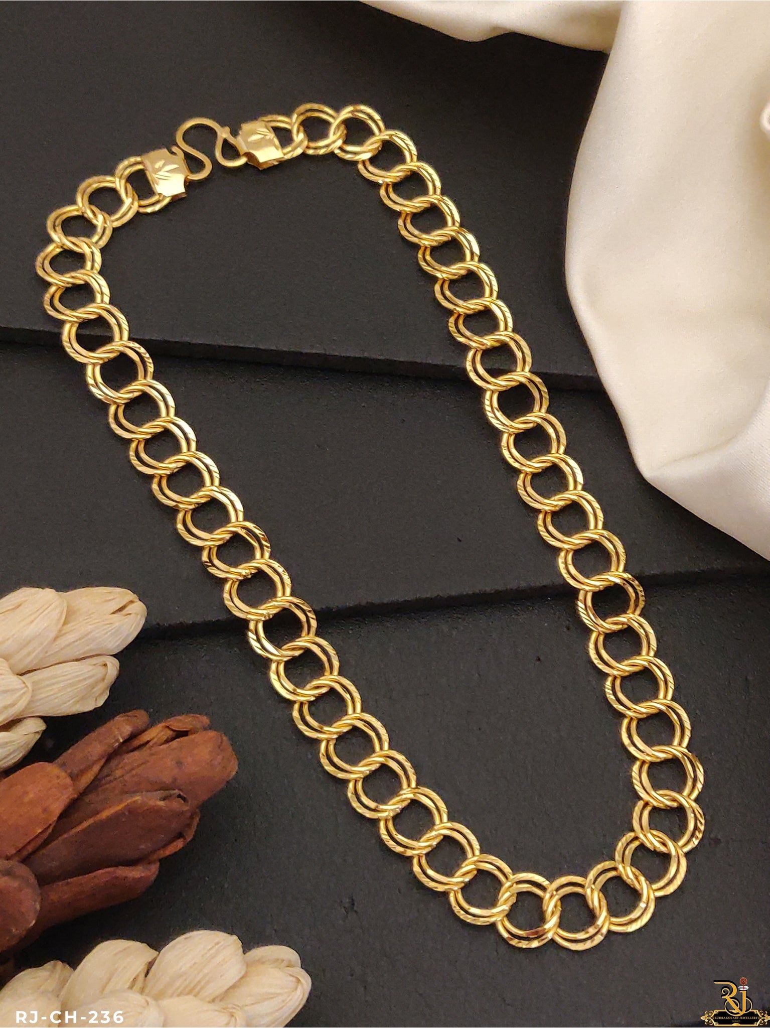 Round Kadi Desing Gold design Chain CH-236