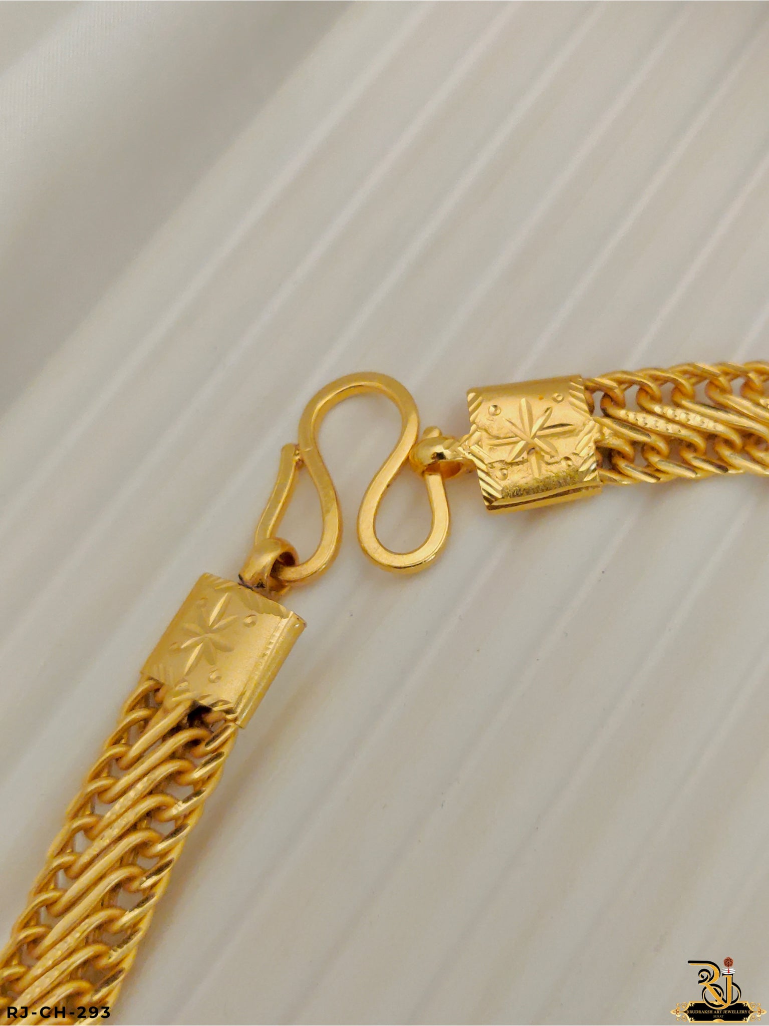 Royal Look and Elegant 8 Thada Gold Plated Chain For Men's-CH-293