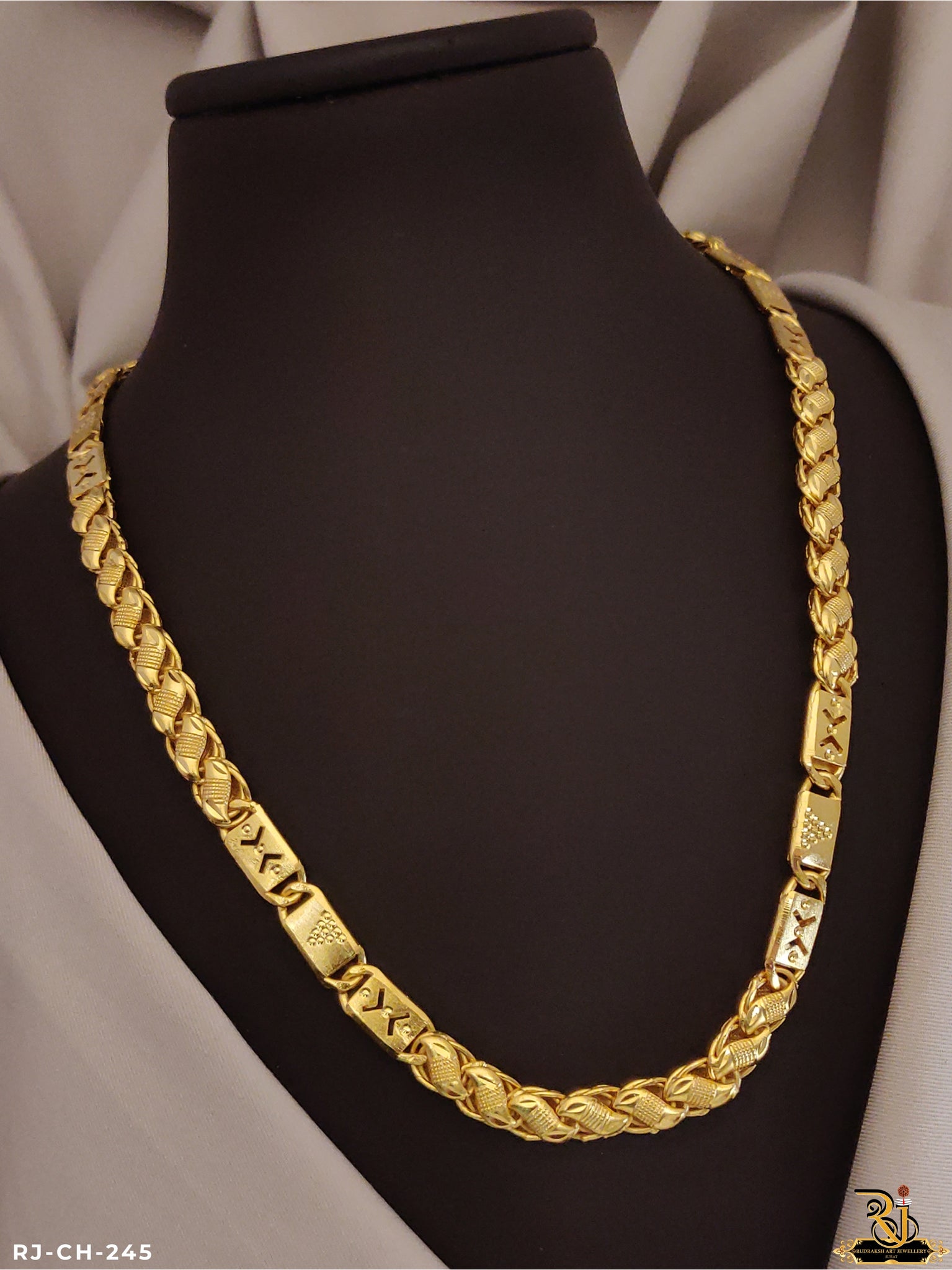 High Qulity of 1St Micron Gold Pleted Koyli With Navabi Chain CH-245