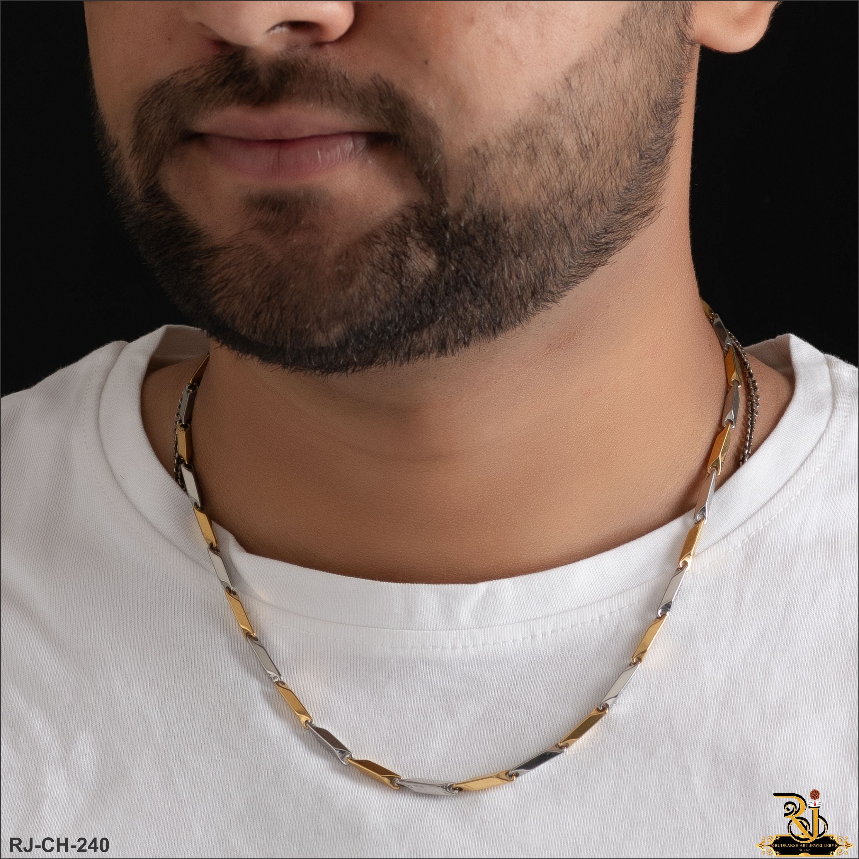 Silver Gold Color super Design Stainless Steel Chain for Men Style RJ-CH-240