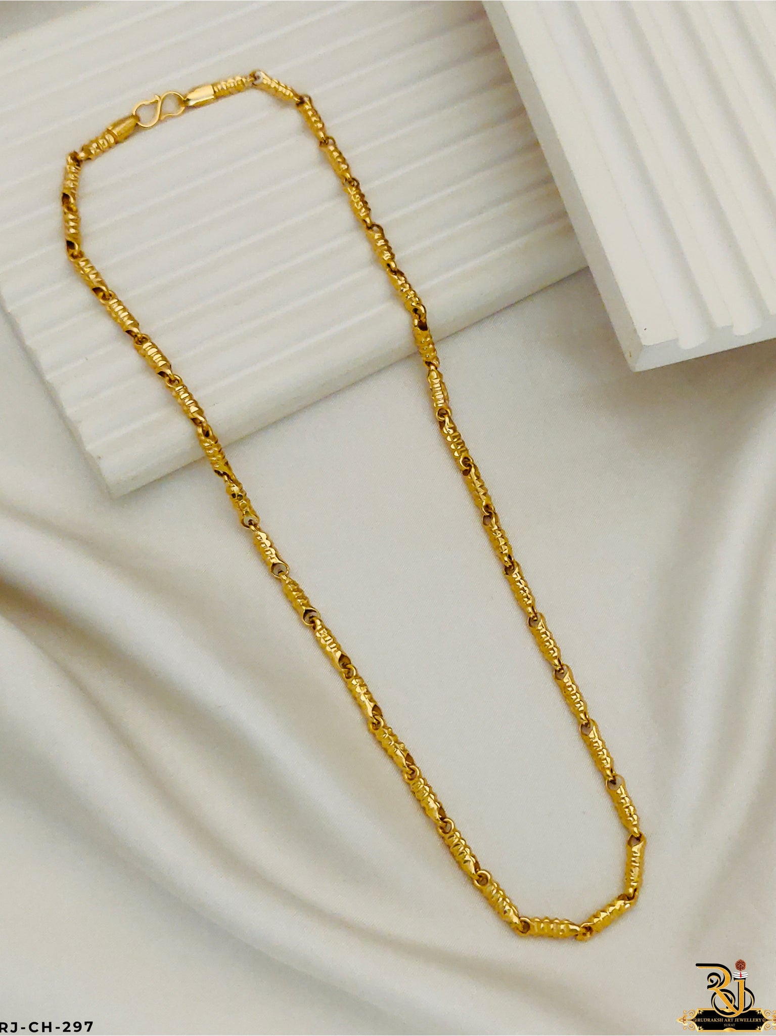 Majestic Hollow Gold Plated Chain For Men's-CH-297