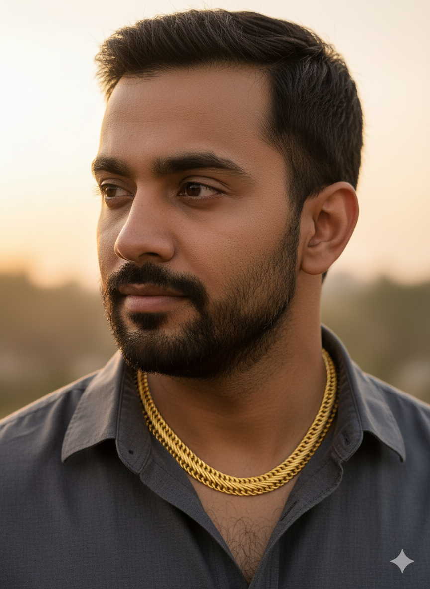 Royal Look and Elegant 8 Thada Gold Plated Chain For Men's-CH-293