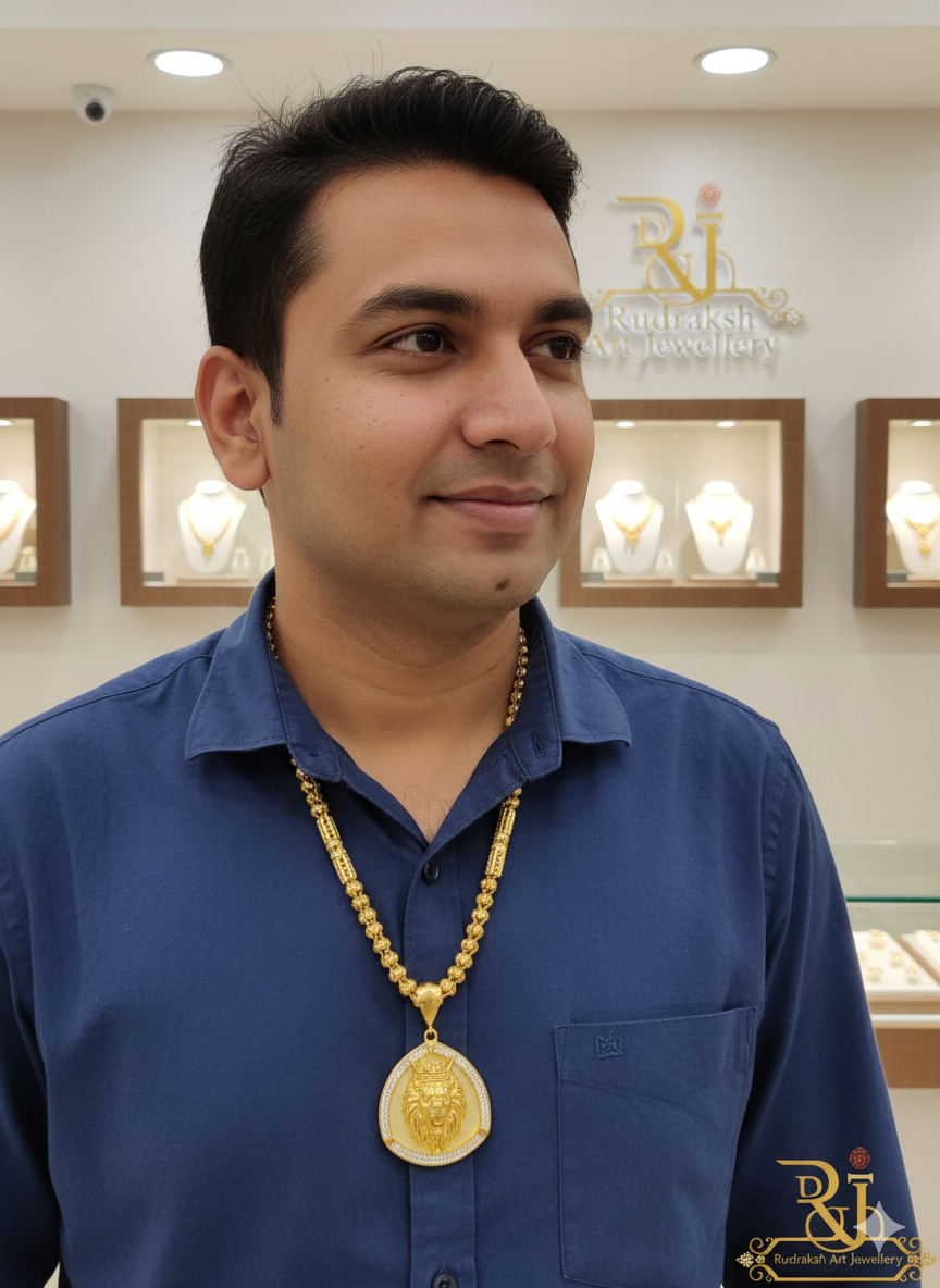 King of the Jungle Pendant With Chain for Men's-CP-274