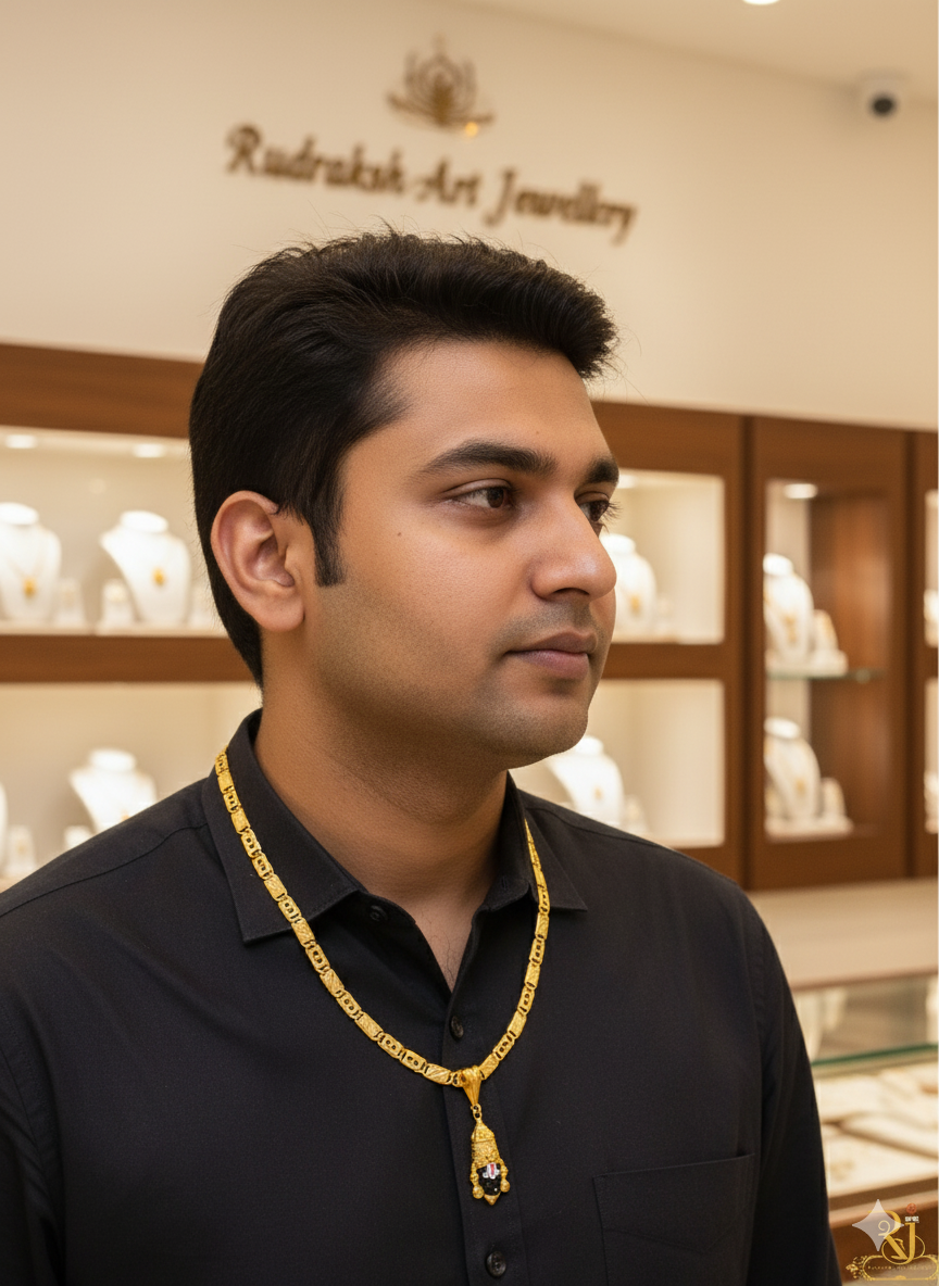 Shree Balaji Divine Pendant With Biscuit Chain for Men's CP-275
