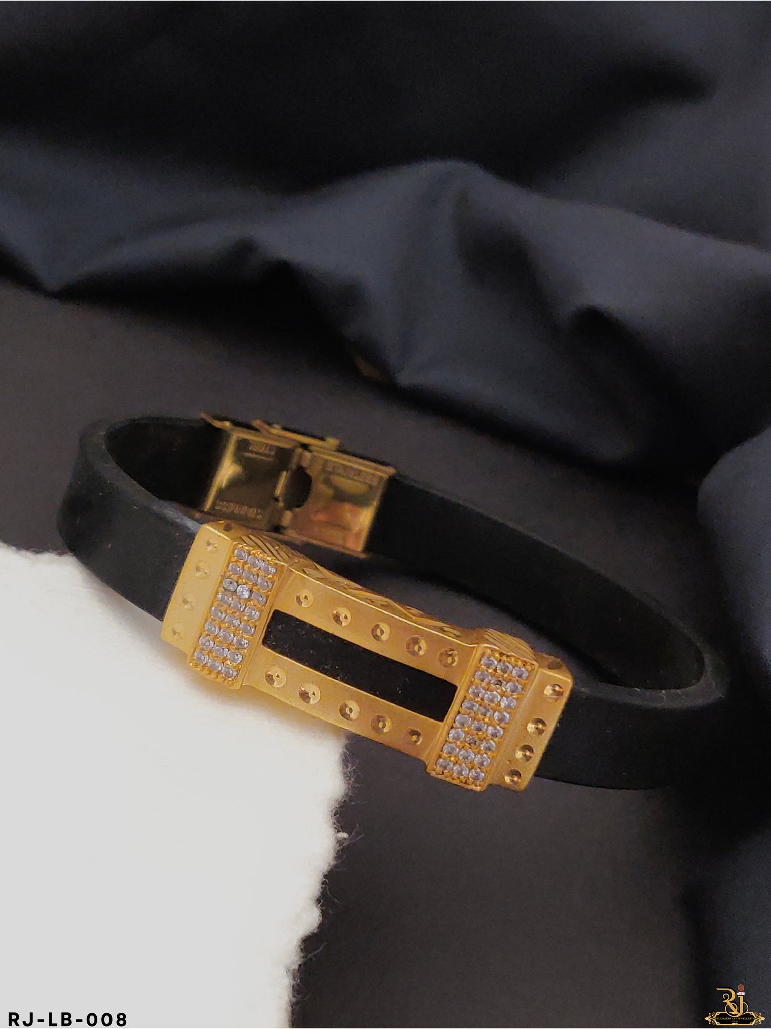 Micro Gold Plated with Diamond Magnificent Design Bracelet for Men -LB-008