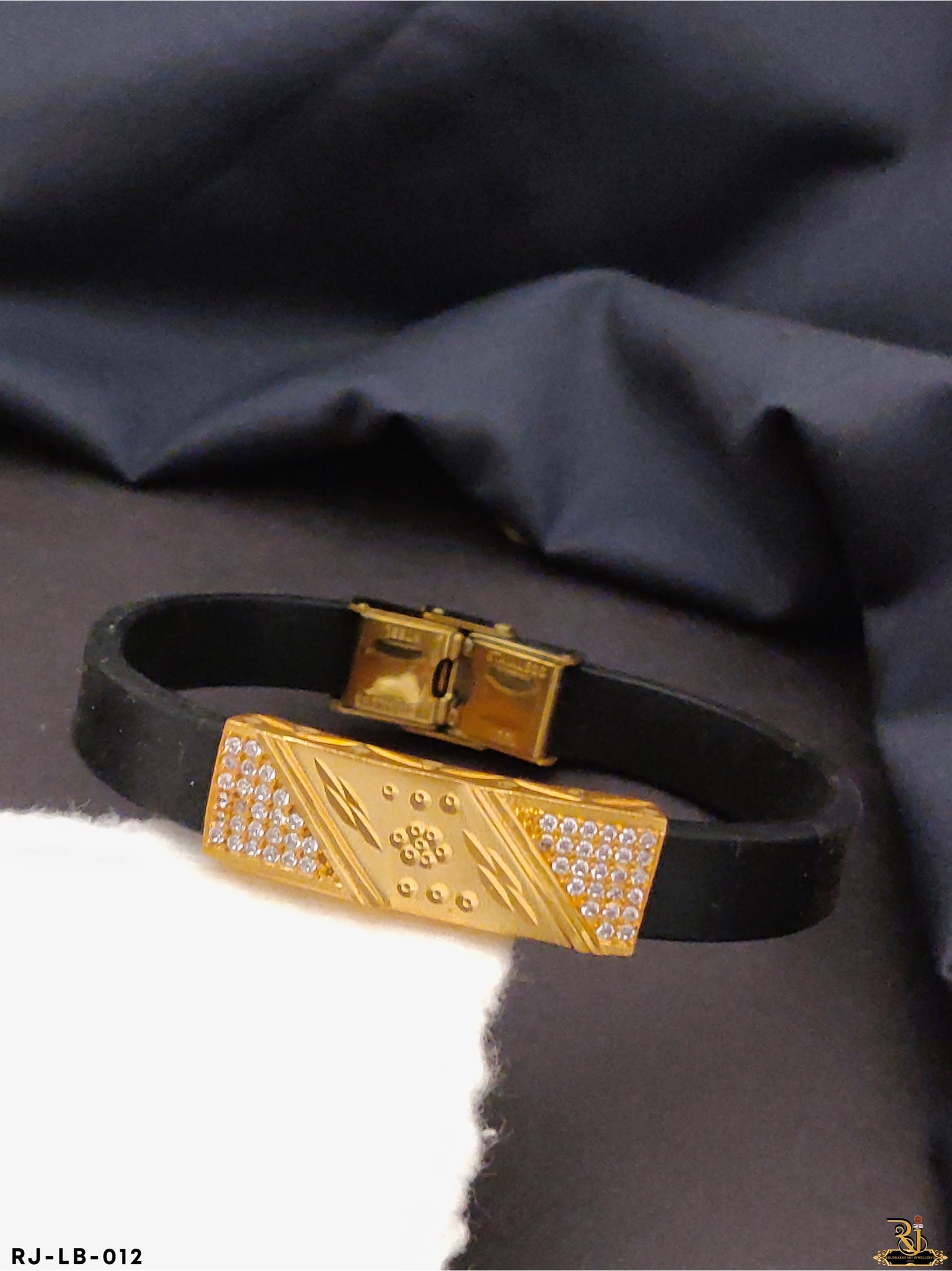 Micro Gold Plated with Diamond  Funky Design Bracelet for Men -LB-012