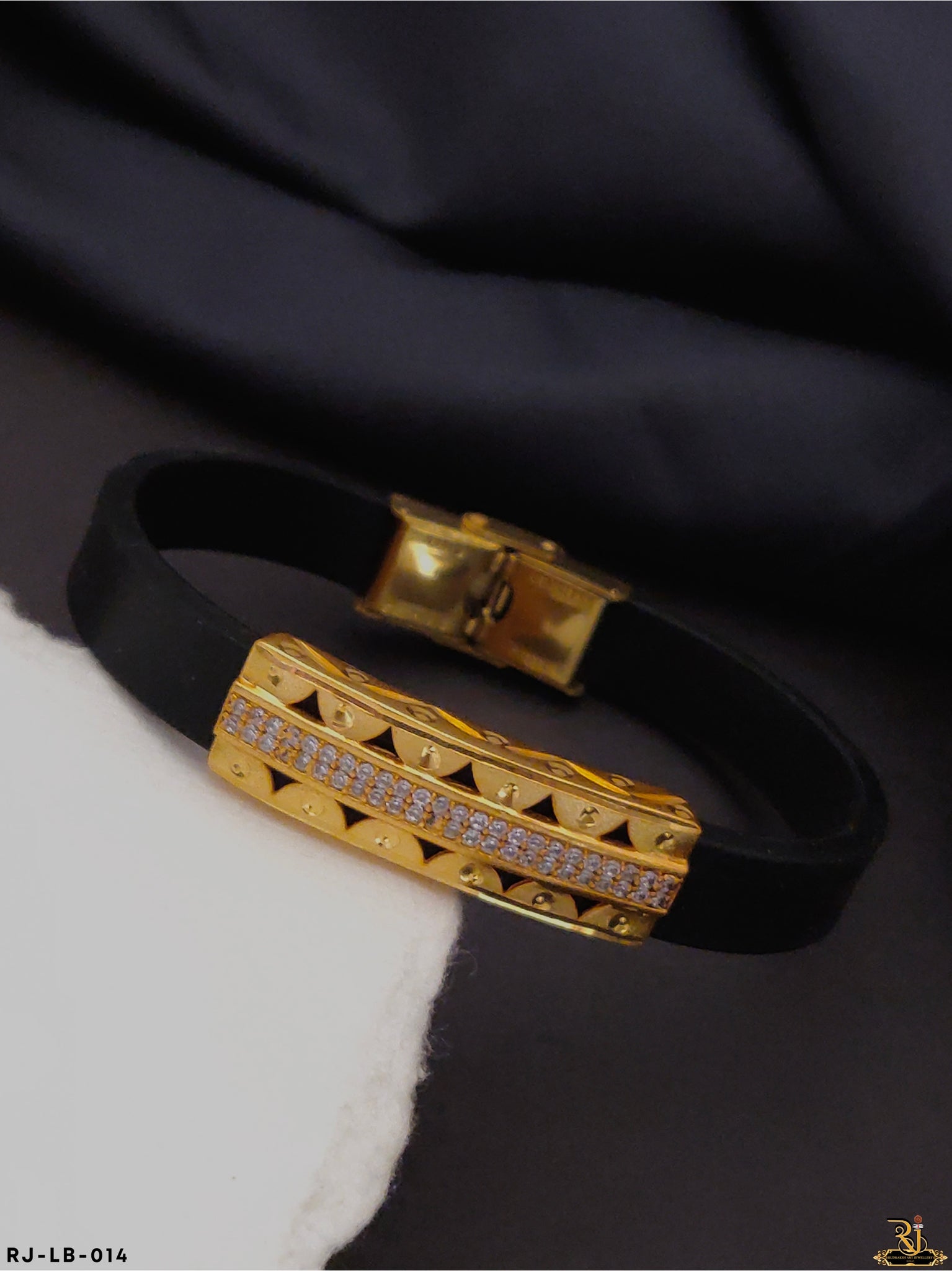 Micro Gold Plated with Diamond Premium Design Bracelet for Men -LB-014