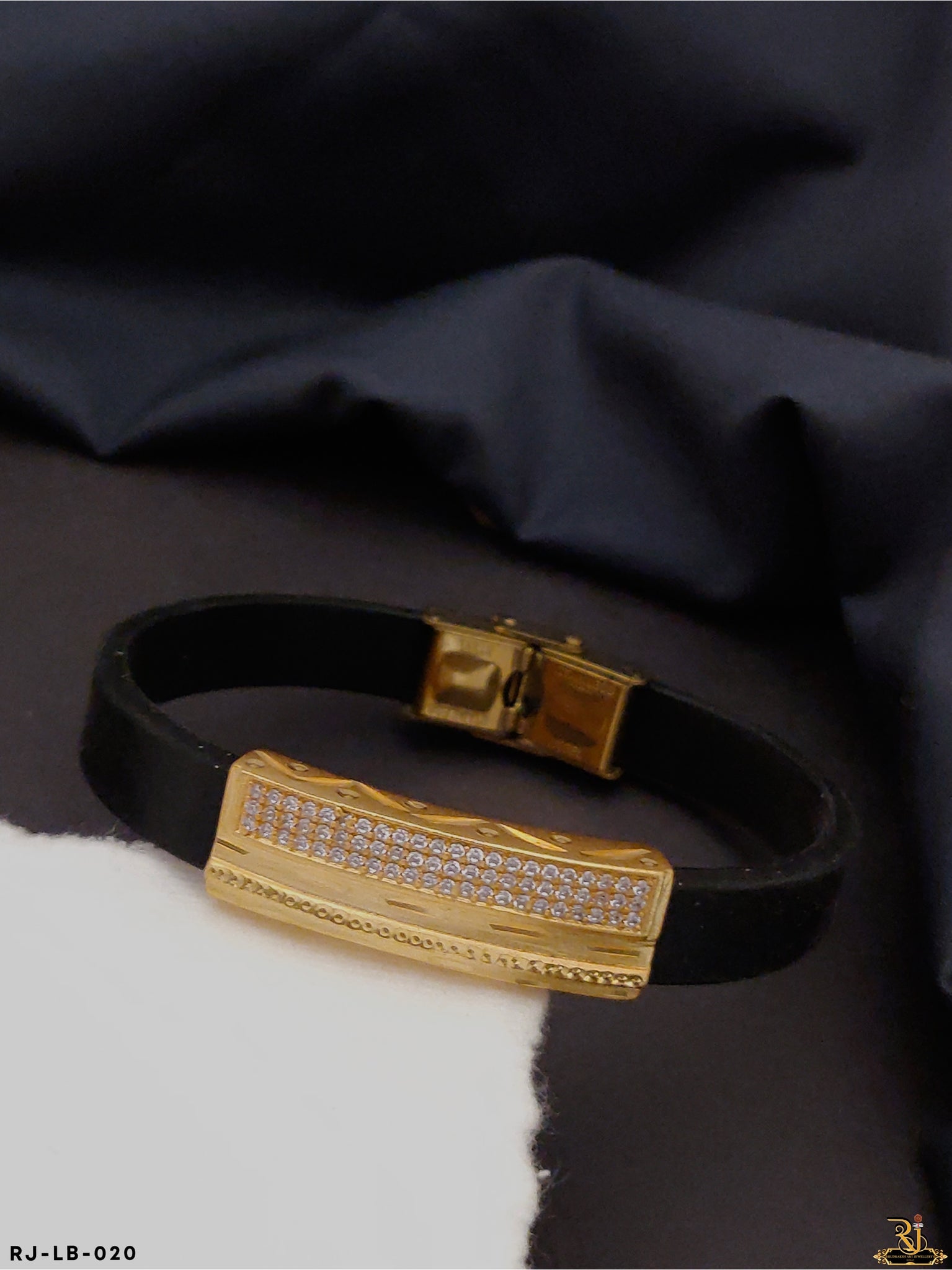 Micro Gold Plated with Diamond Exceptional Design Bracelet for Men -LB-020
