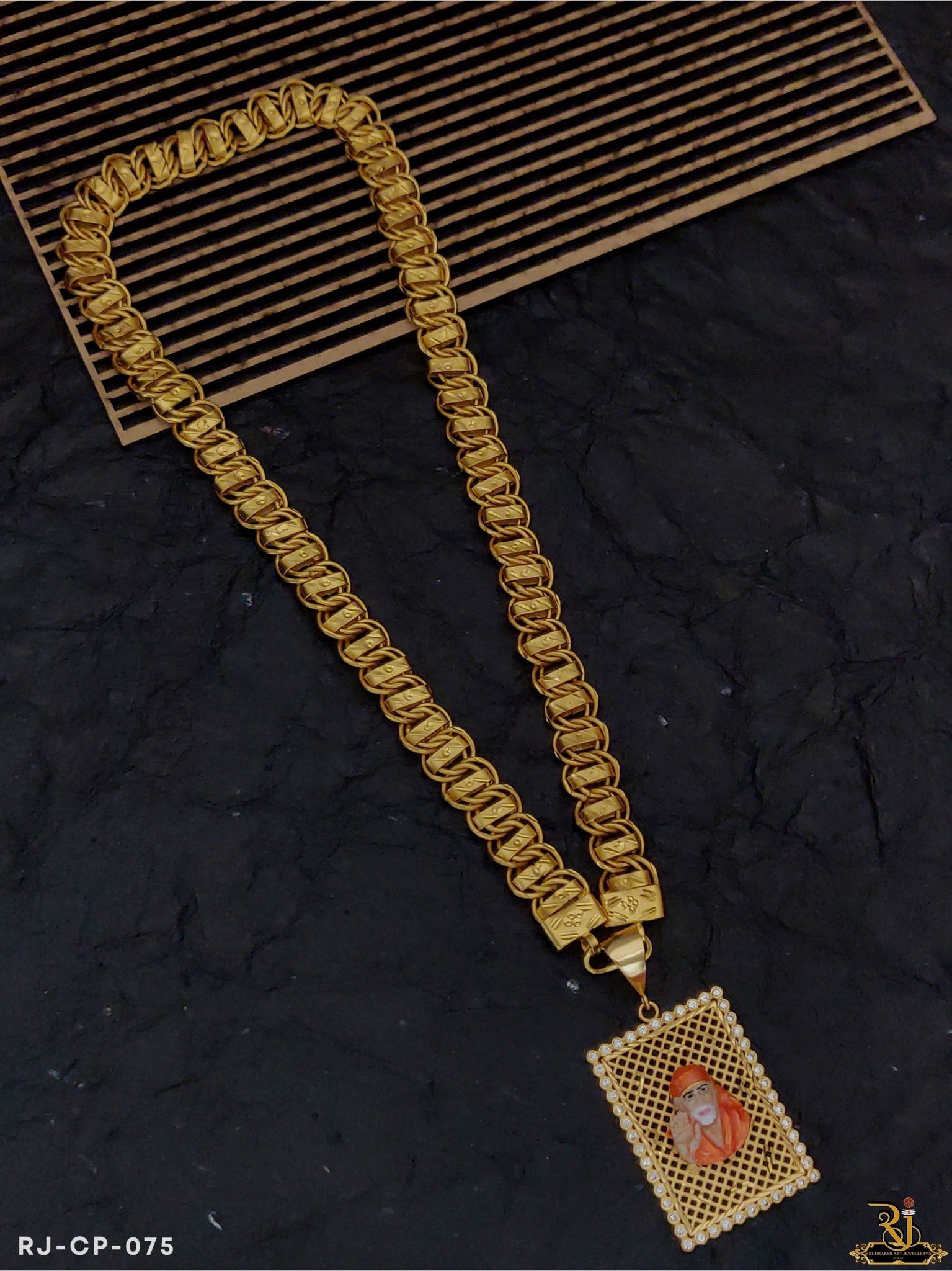 Fantastic design classic  kadi chain with sai baba face pendant combo RJ-CP-075