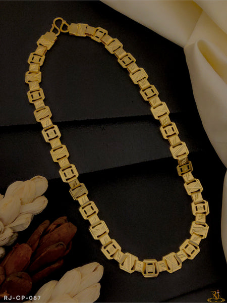 Graceful Modern Micro CNC Gold Chain CH-156 – Rudraksh Art Jewellery
