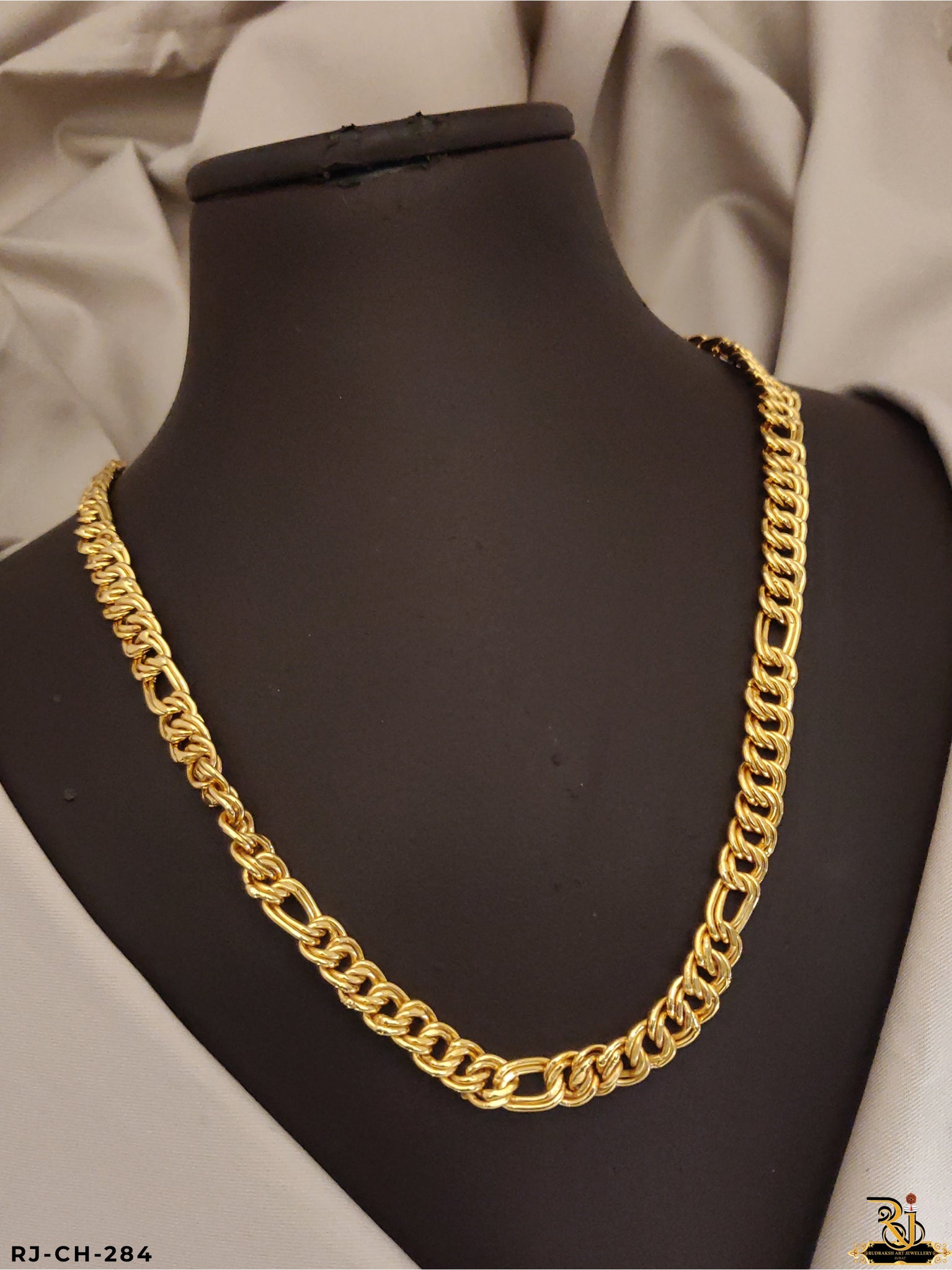 Gleaming Round with Oval kadi Chains For Men's-CH-284