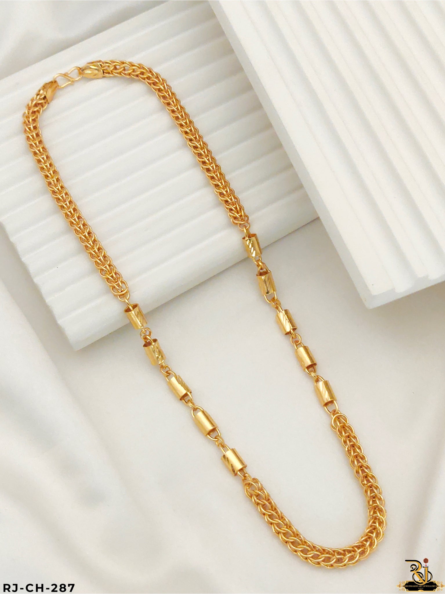 Golden Grace and Luxurious Gold Plated Kadi Chain for Men's-CH-287