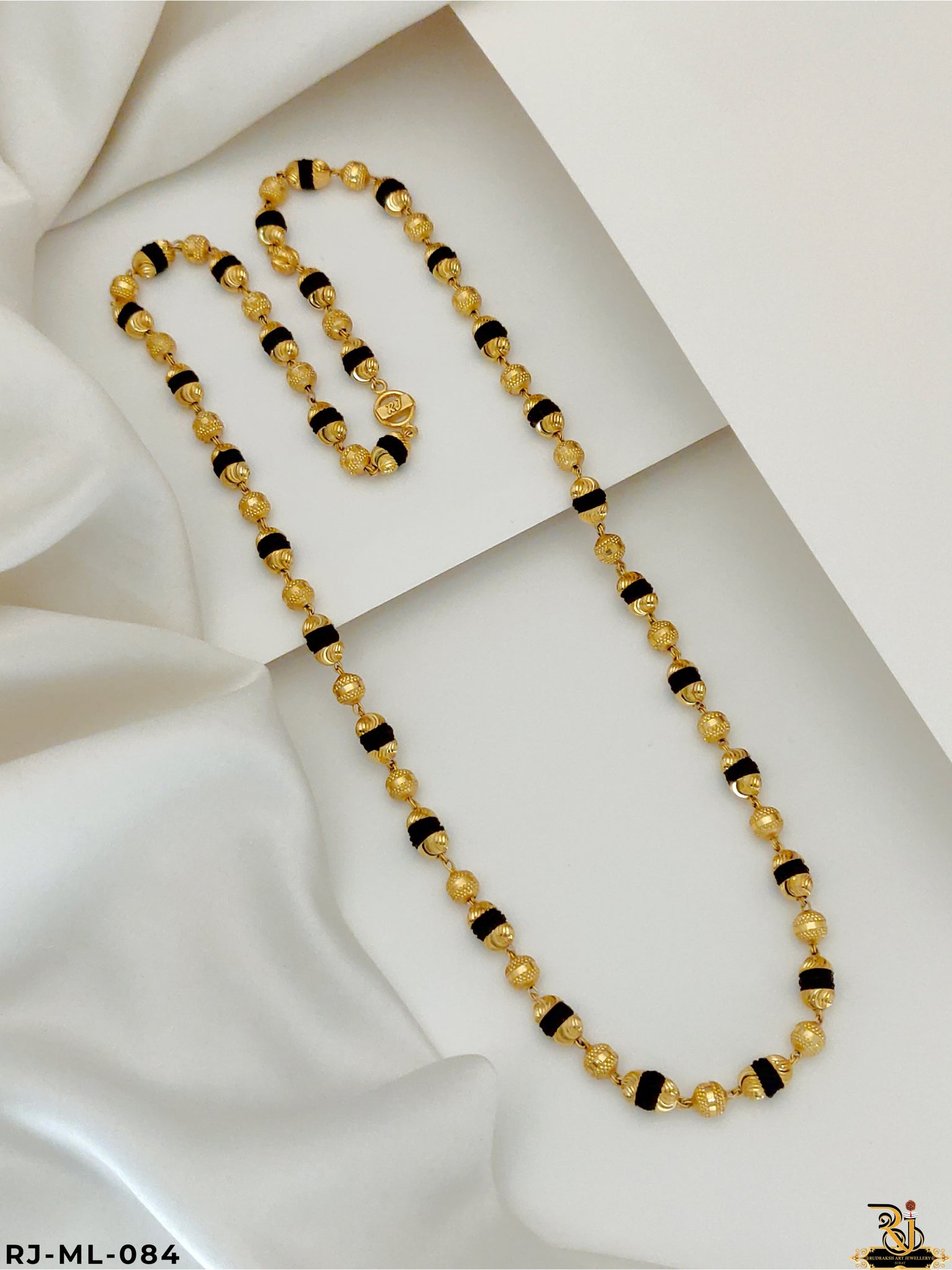 Spiritual 5 Mukhi with Ball Design Rudraksh Mala for men's-ML-084