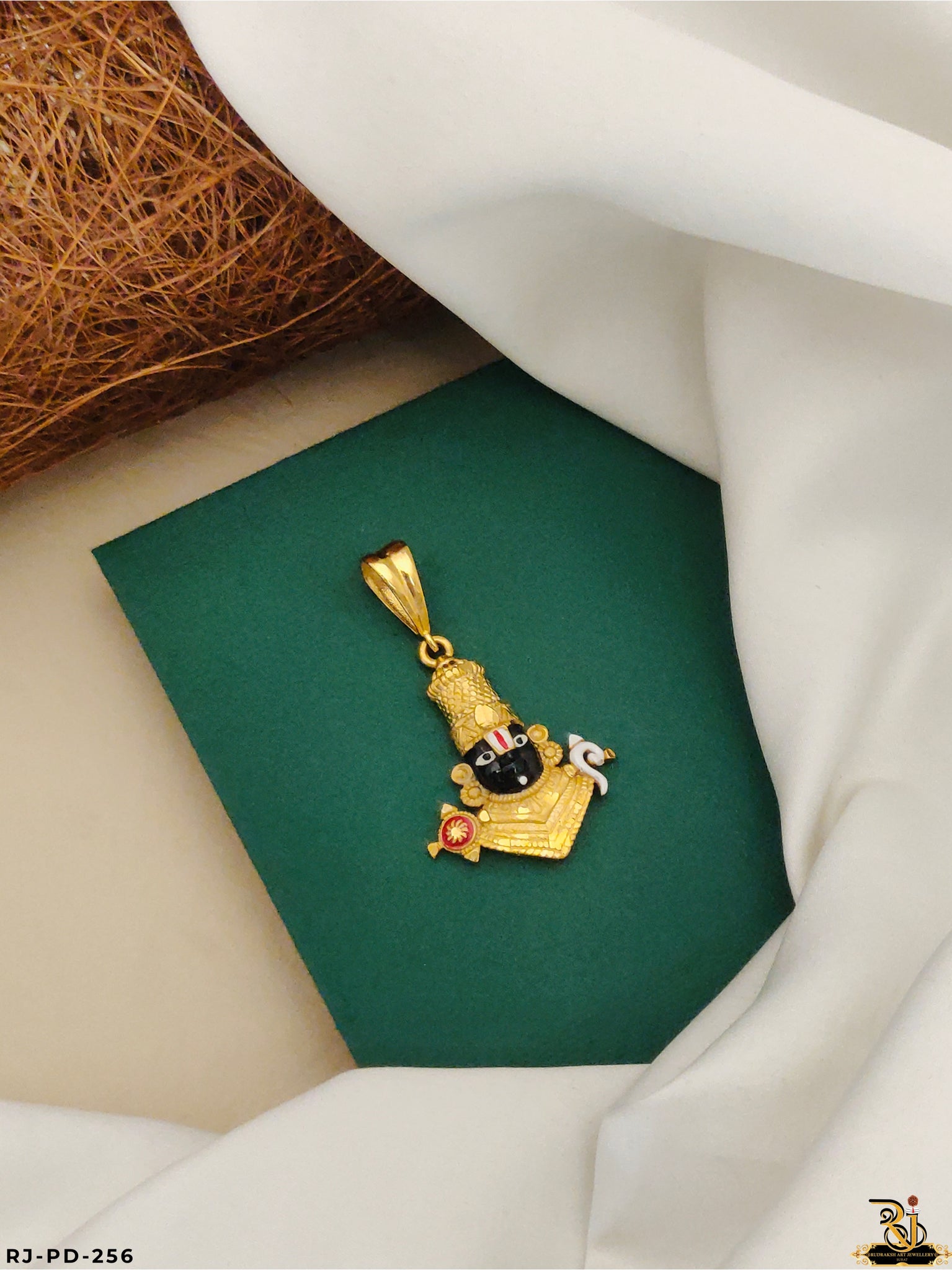 Magical and Classical Tirupati Balaji Gold Plated Pendant for Men's-PD-258