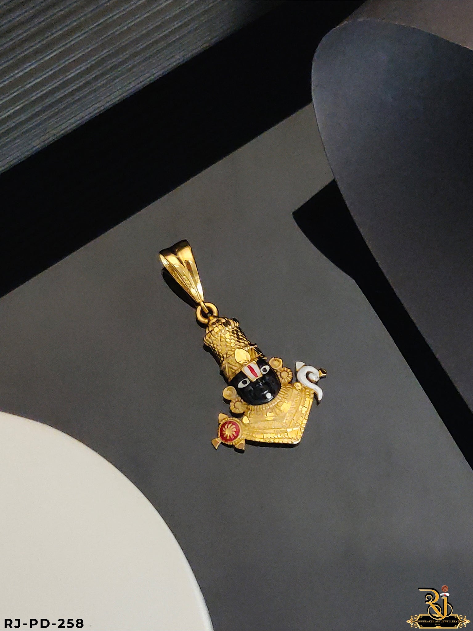 Magical and Classical Tirupati Balaji Gold Plated Pendant for Men's-PD-258
